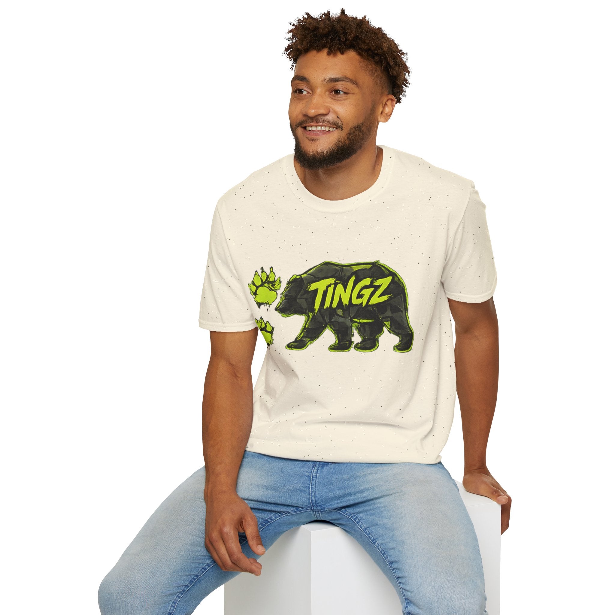 Bear TINGZ Paw Graphic T-Shirt —  Neon Logo