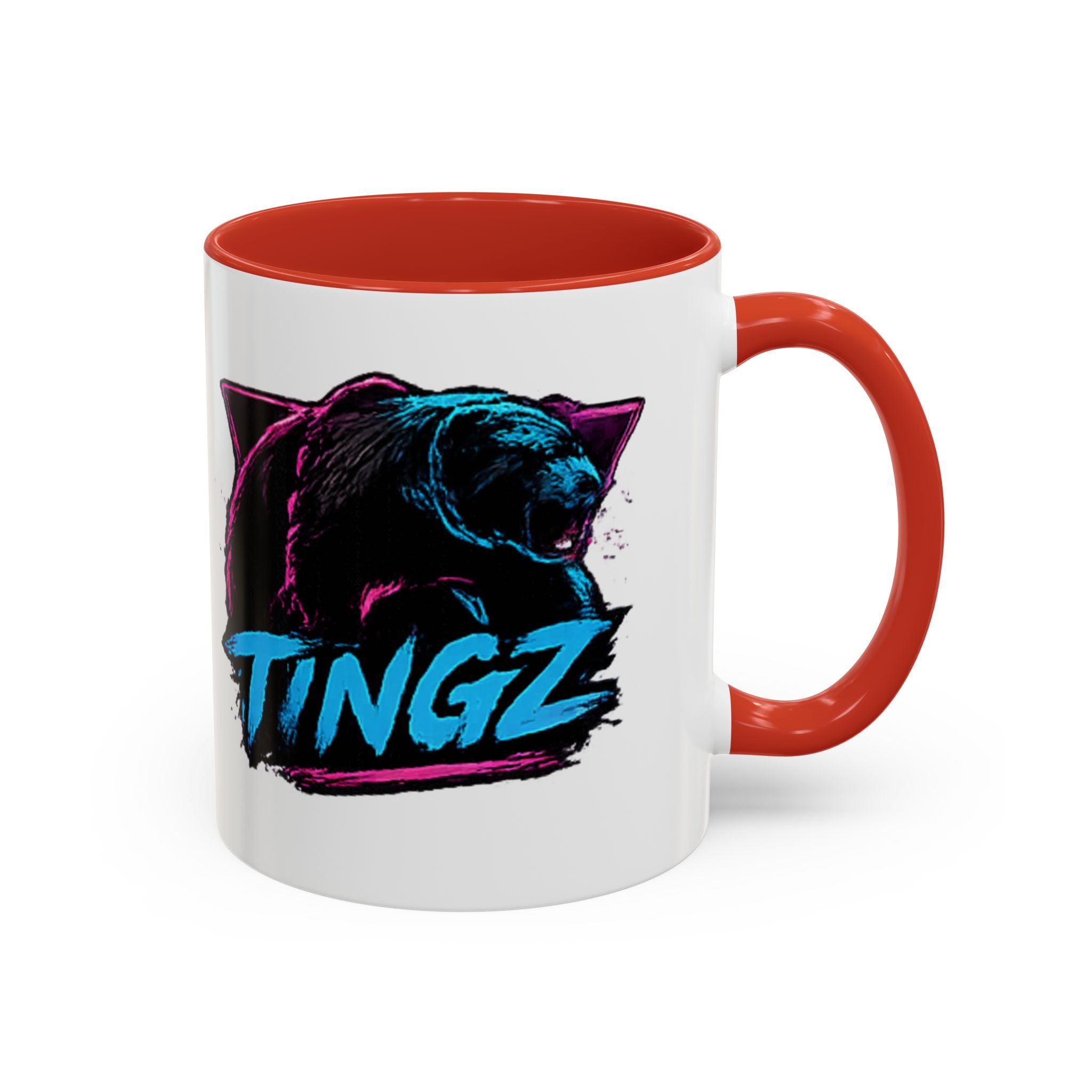 Bear Tingz Accent Coffee Mug — 11/15oz Gamer Logo Ceramic Mug