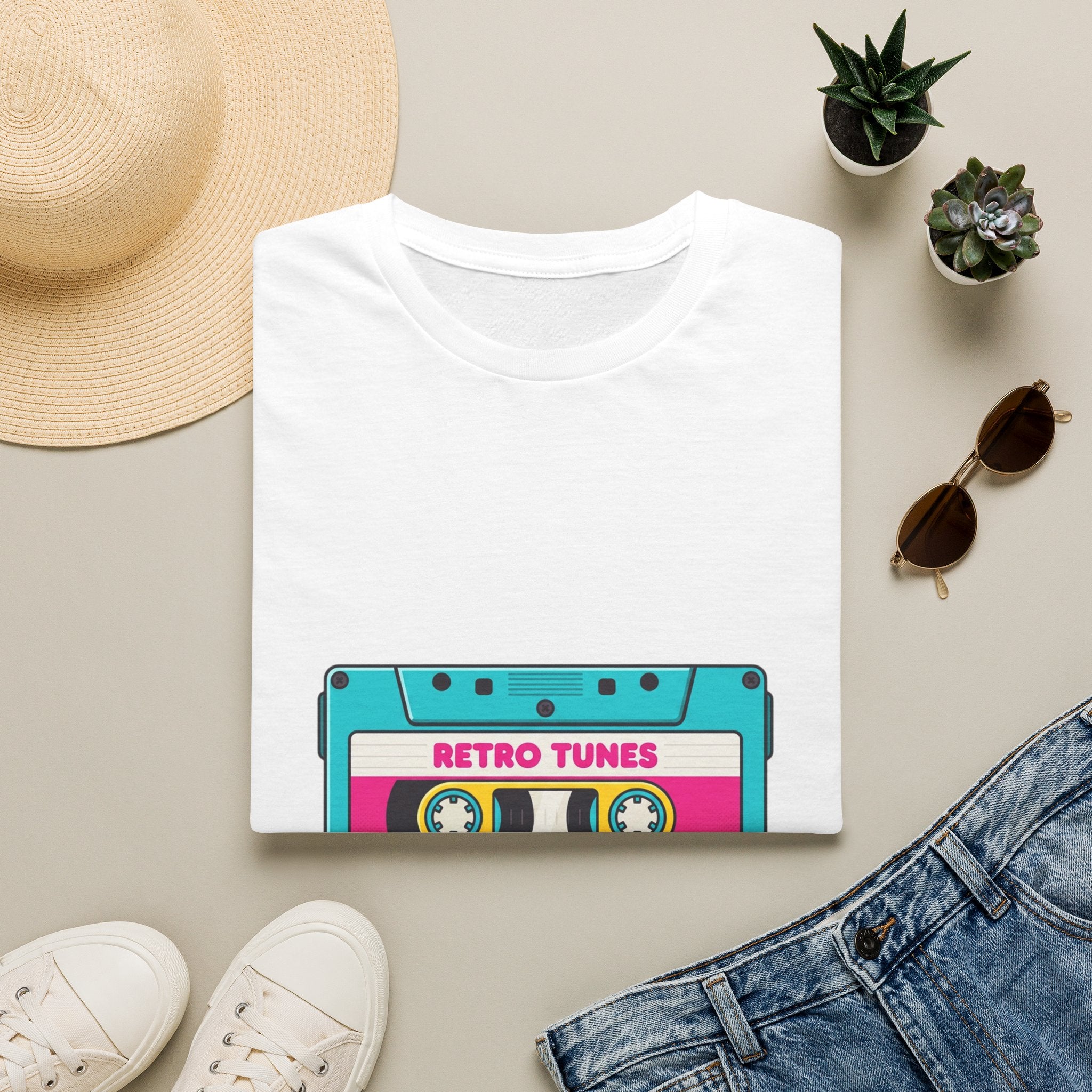Retro Tunes Cassette T-Shirt — Vintage 80s Music Tee