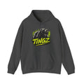 Bear Graphic Hoodie — 'TINGZ' Neon Logo Streetwear Hoodie