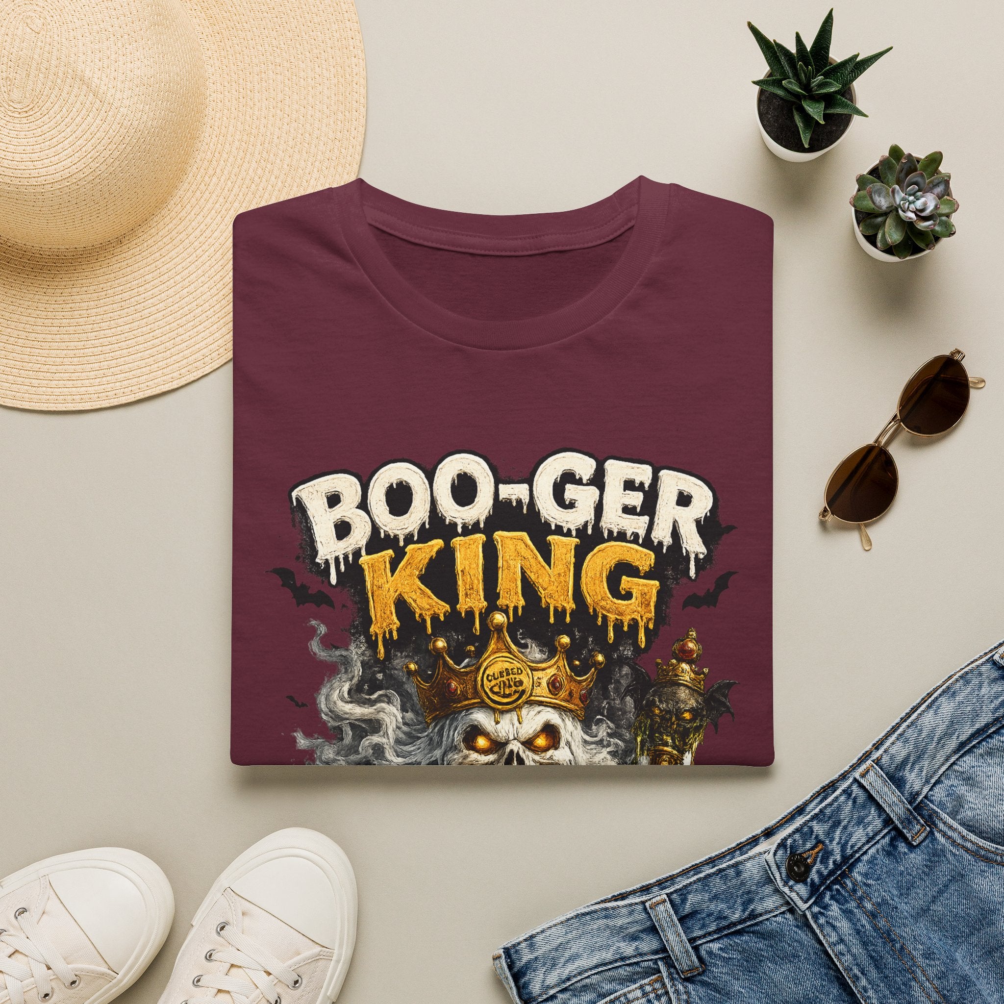 Boo-ger King Halloween T-Shirt — Spooky Skull King Graphic Tee