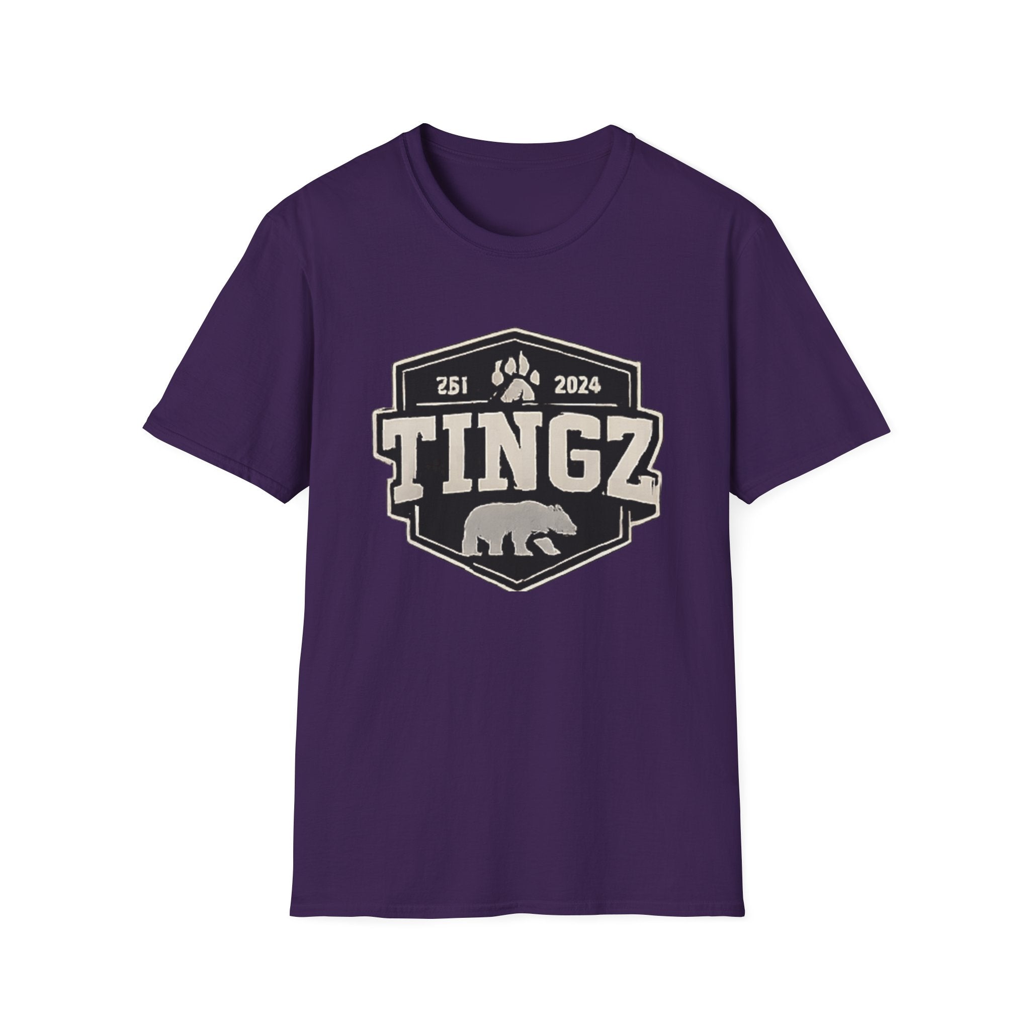 Bear Tingz Logo T‑Shirt — Retro Paw Emblem Tee