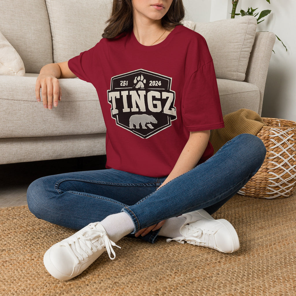 Bear Tingz Logo T‑Shirt — Retro Paw Emblem Tee