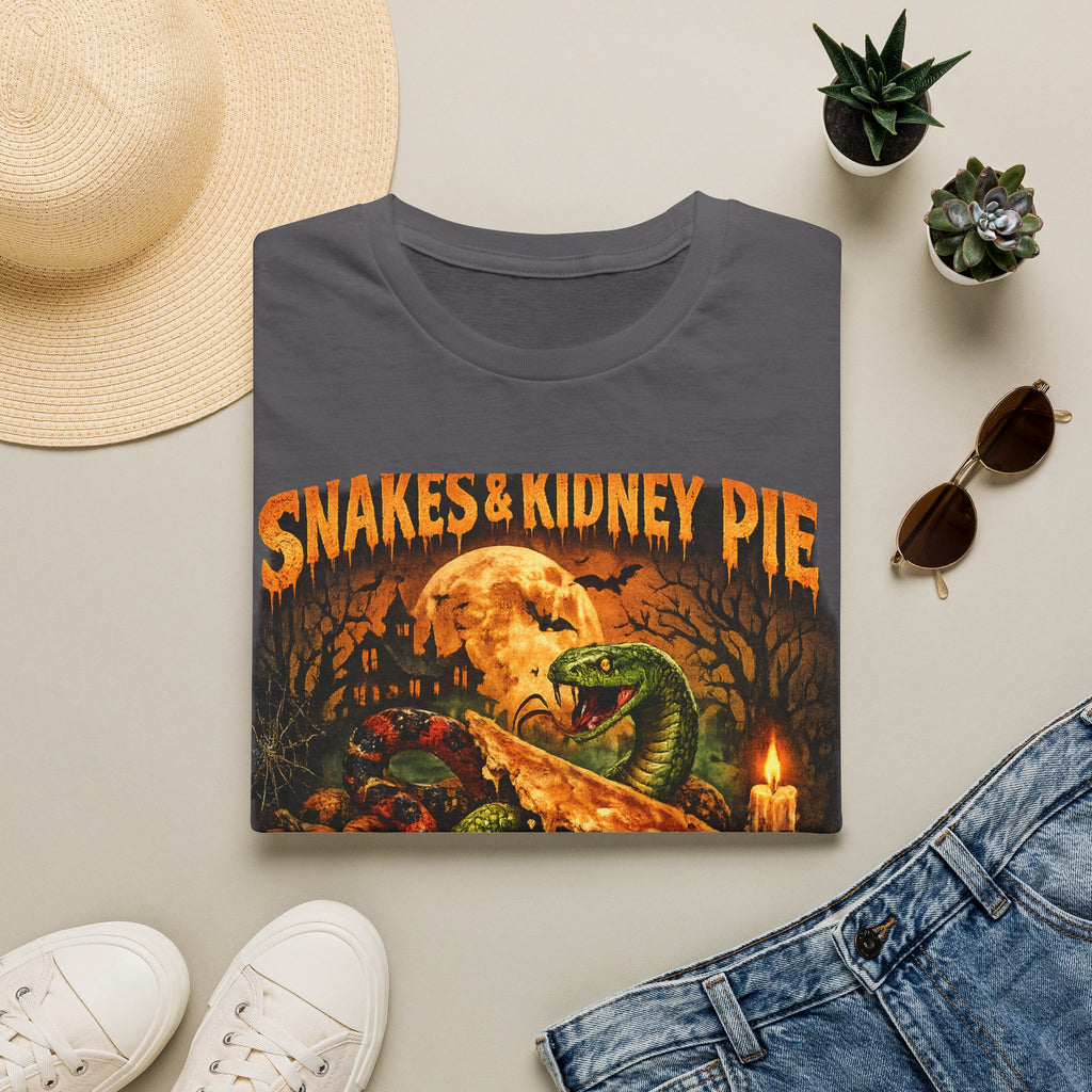 Snakes & Kidney Pie Tee — Spooky Retro Halloween Graphic T-Shirt
