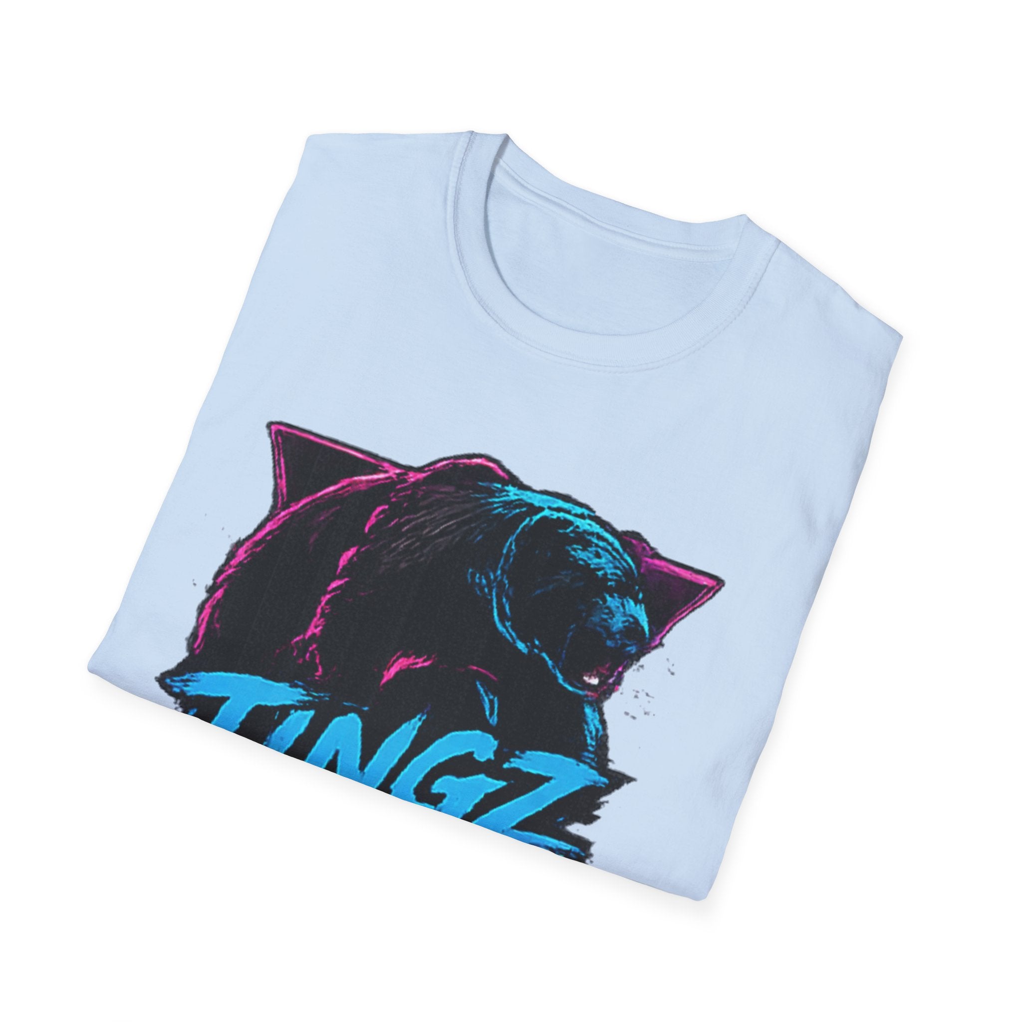 Bear TINGZ Graphic T-Shirt —  Retro Neon Crew Tee