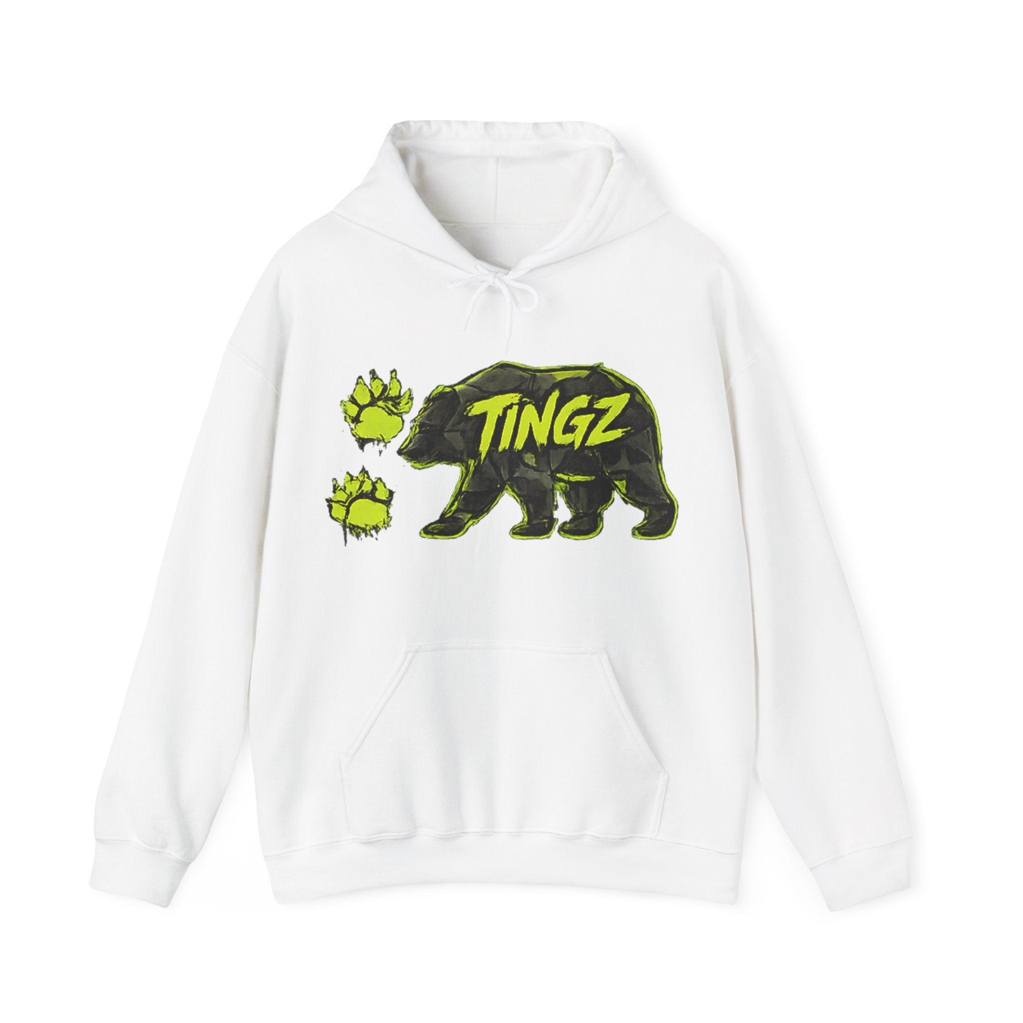 Bear TINGZ Graphic Unisex Heavy Blend Hoodie | Urban Streetwear Sweatshirt | Graffiti Animal Pullover