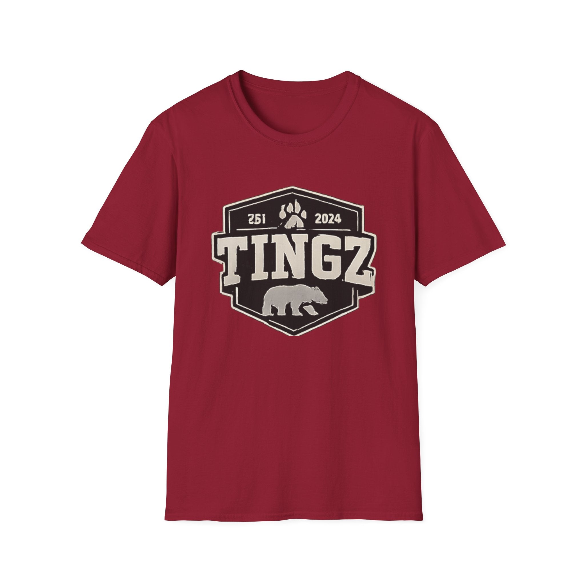 Bear Tingz Logo T‑Shirt — Retro Paw Emblem Tee