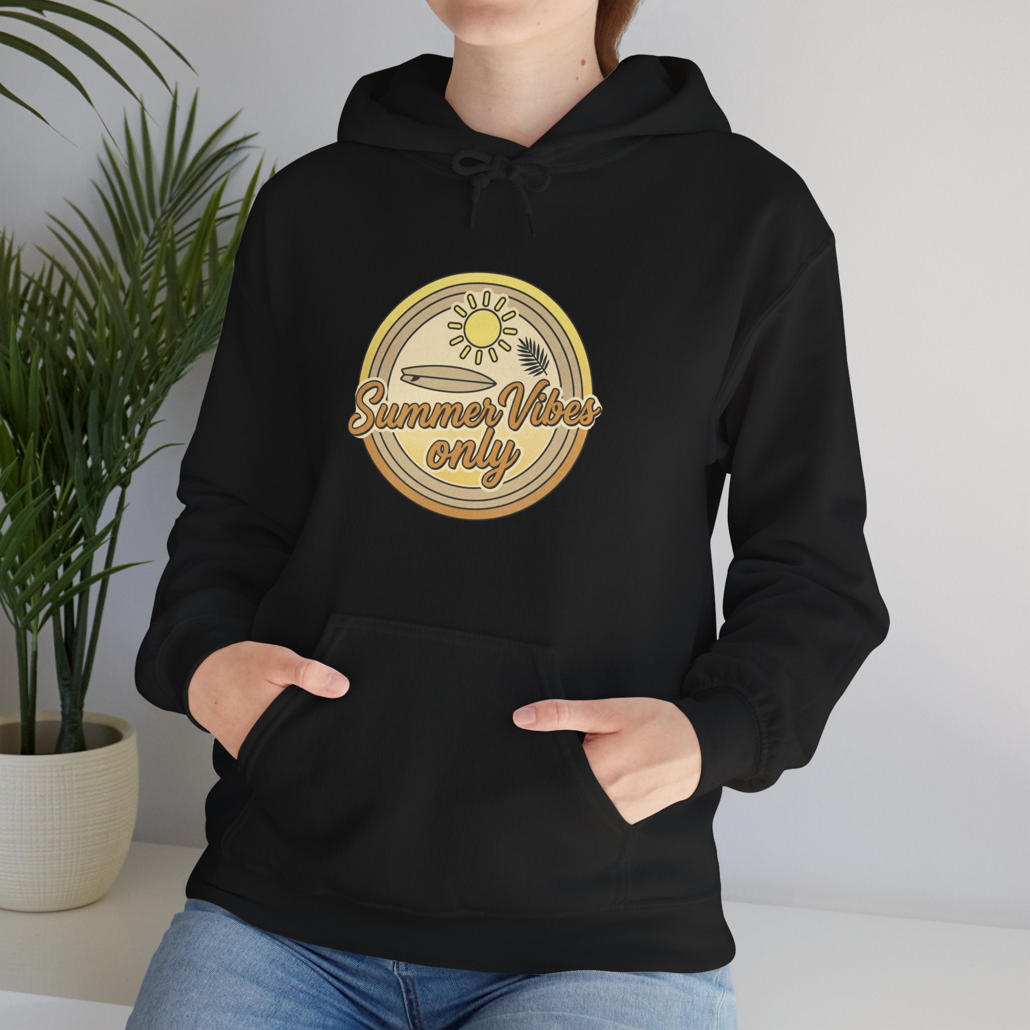 Retro Daisy “Summer Vibes Only” Hoodie — Vintage Floral Cozy Pullover