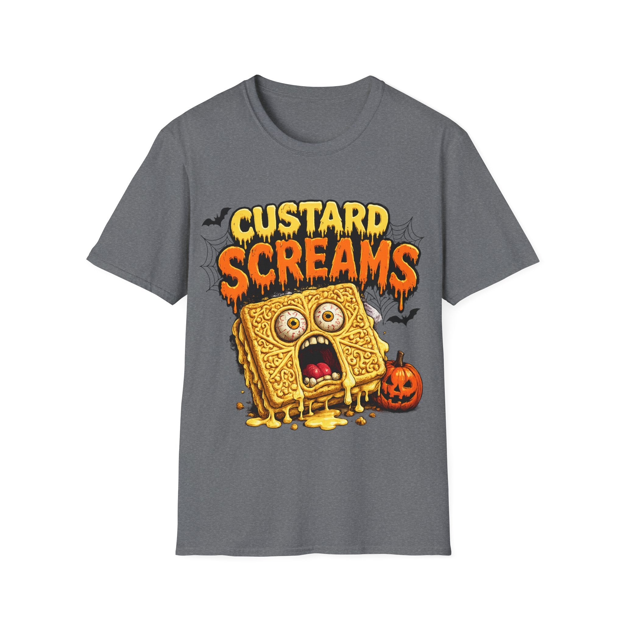 Custard Screams Halloween T-Shirt — Spooky Dessert Graphic Tee