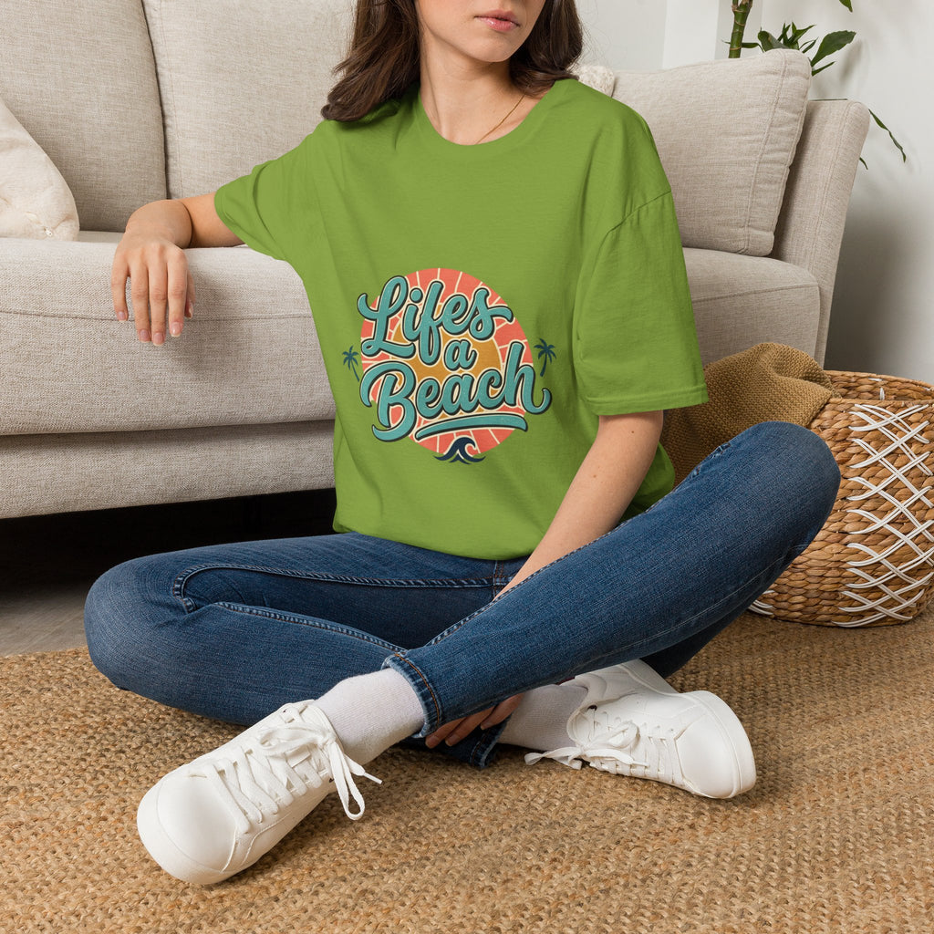 Life's a Beach T-Shirt — Retro Palm Sunset Summer Tee