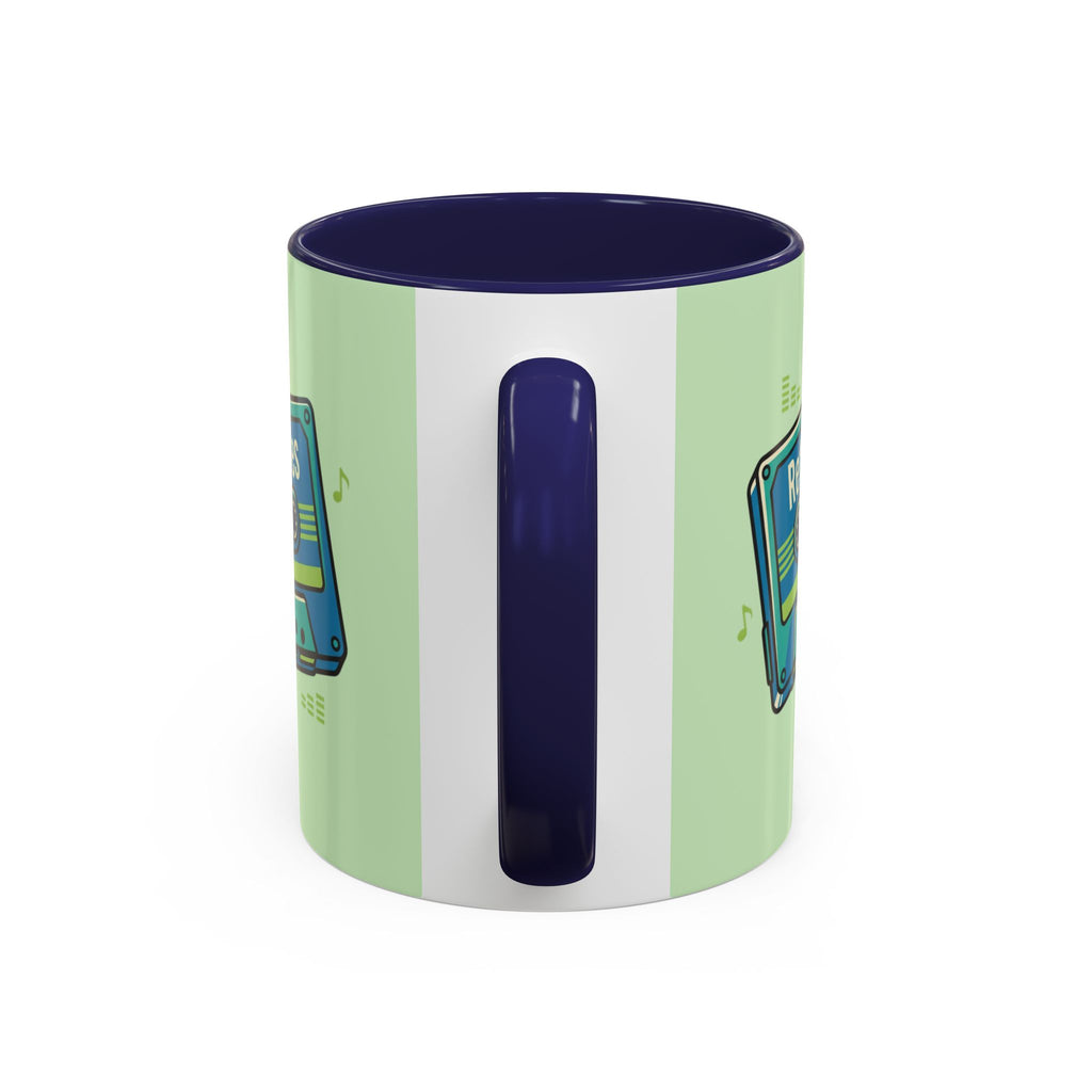 Retro Tunes Accent Coffee Mug — Cassette Tape Music Lovers Gift (11/15oz)