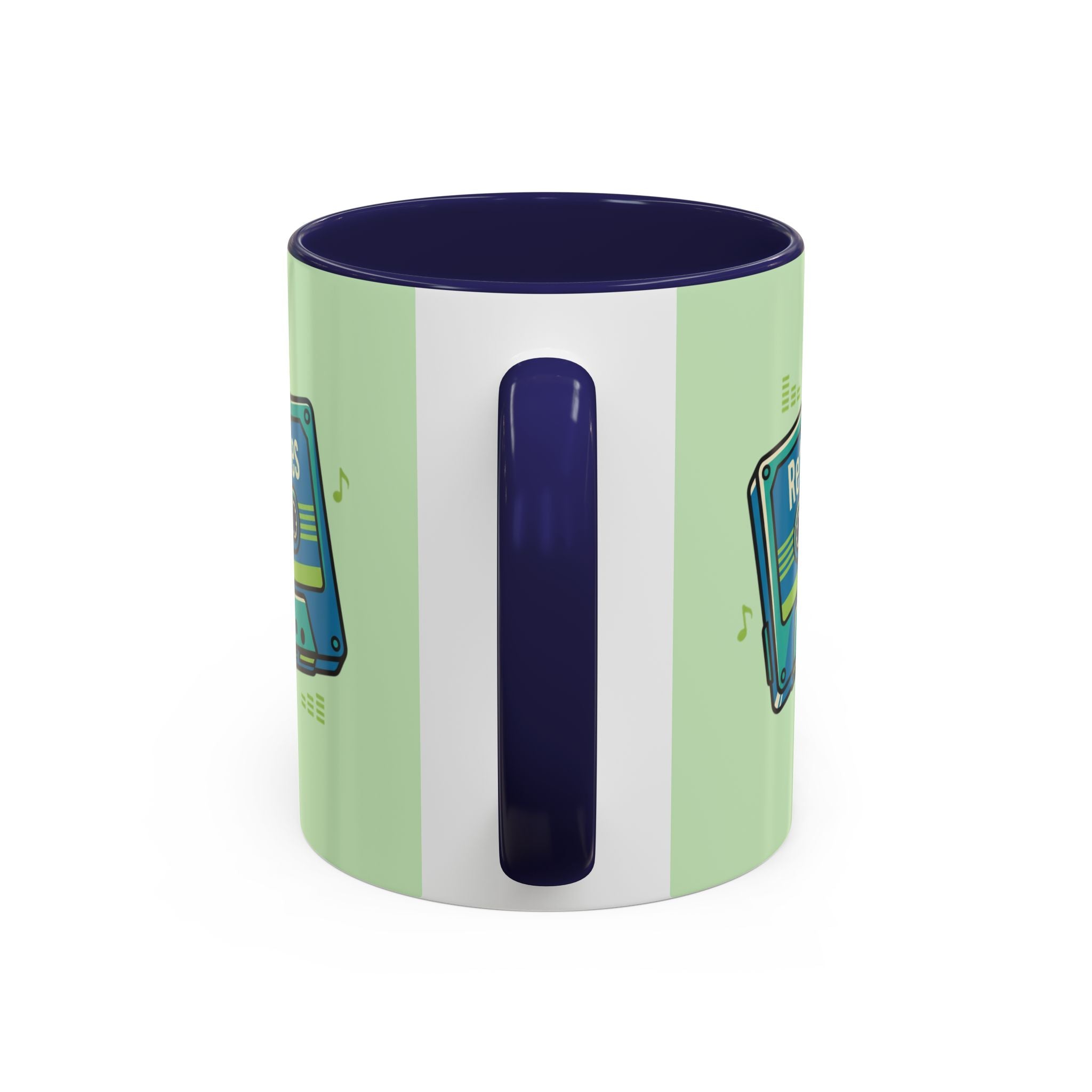 Retro Tunes Accent Coffee Mug — Cassette Tape Music Lovers Gift (11/15oz)