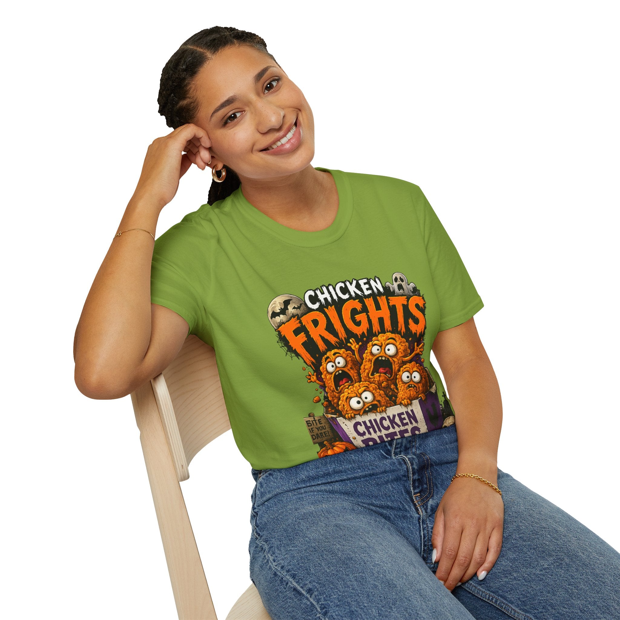 Chicken Frights T-Shirt — Cute Spooky Halloween Chicken Bites Tee
