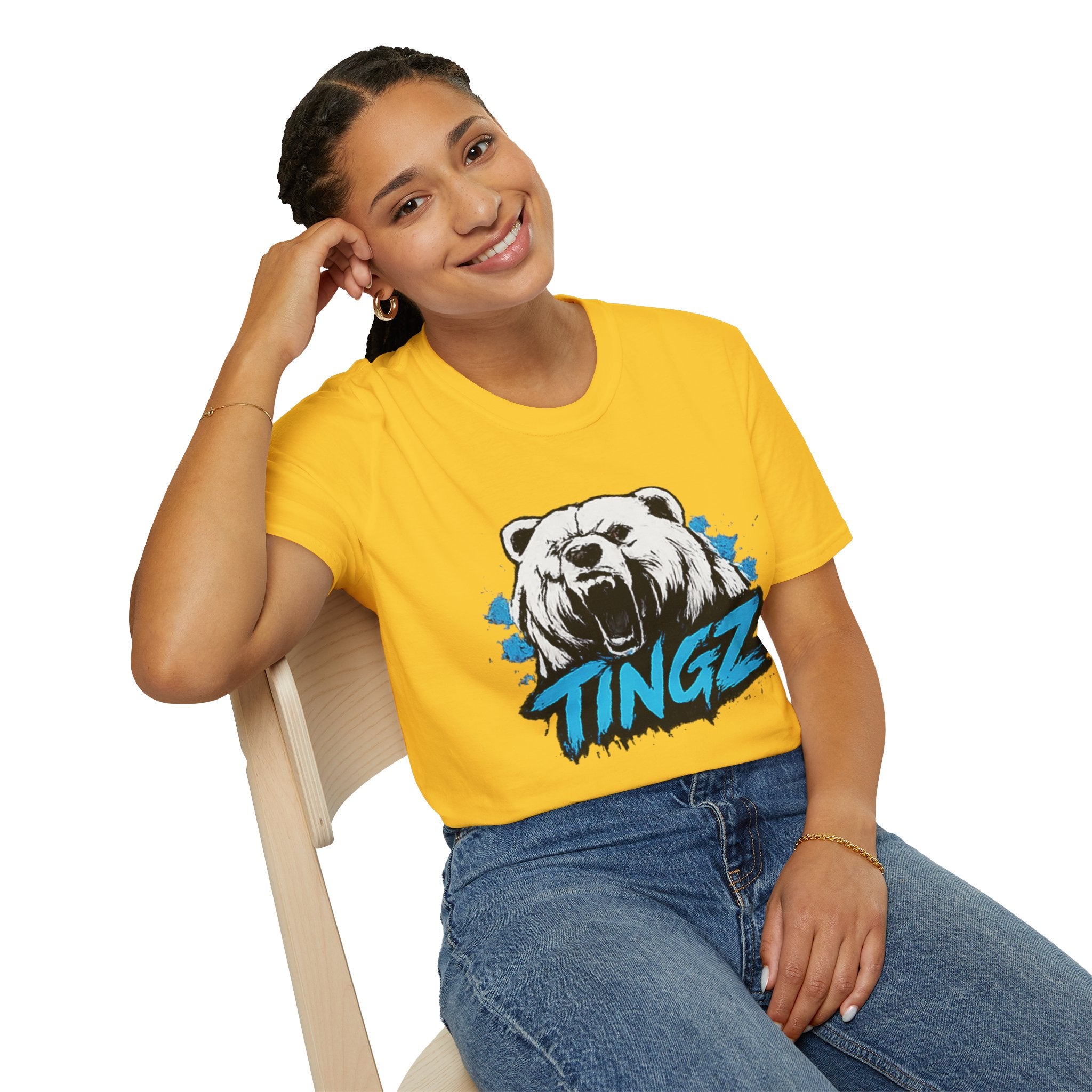Roaring Bear TINGZ T-Shirt — Graphic Tee for Streetwear & Casual