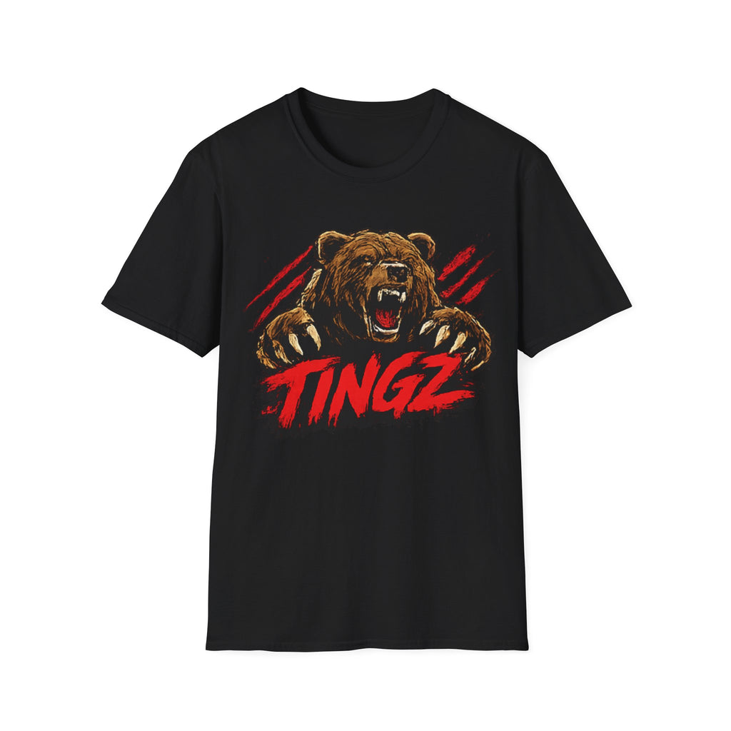 Grizzly Roar T-Shirt — Bold Bear Graphic "TINGZ" Tee