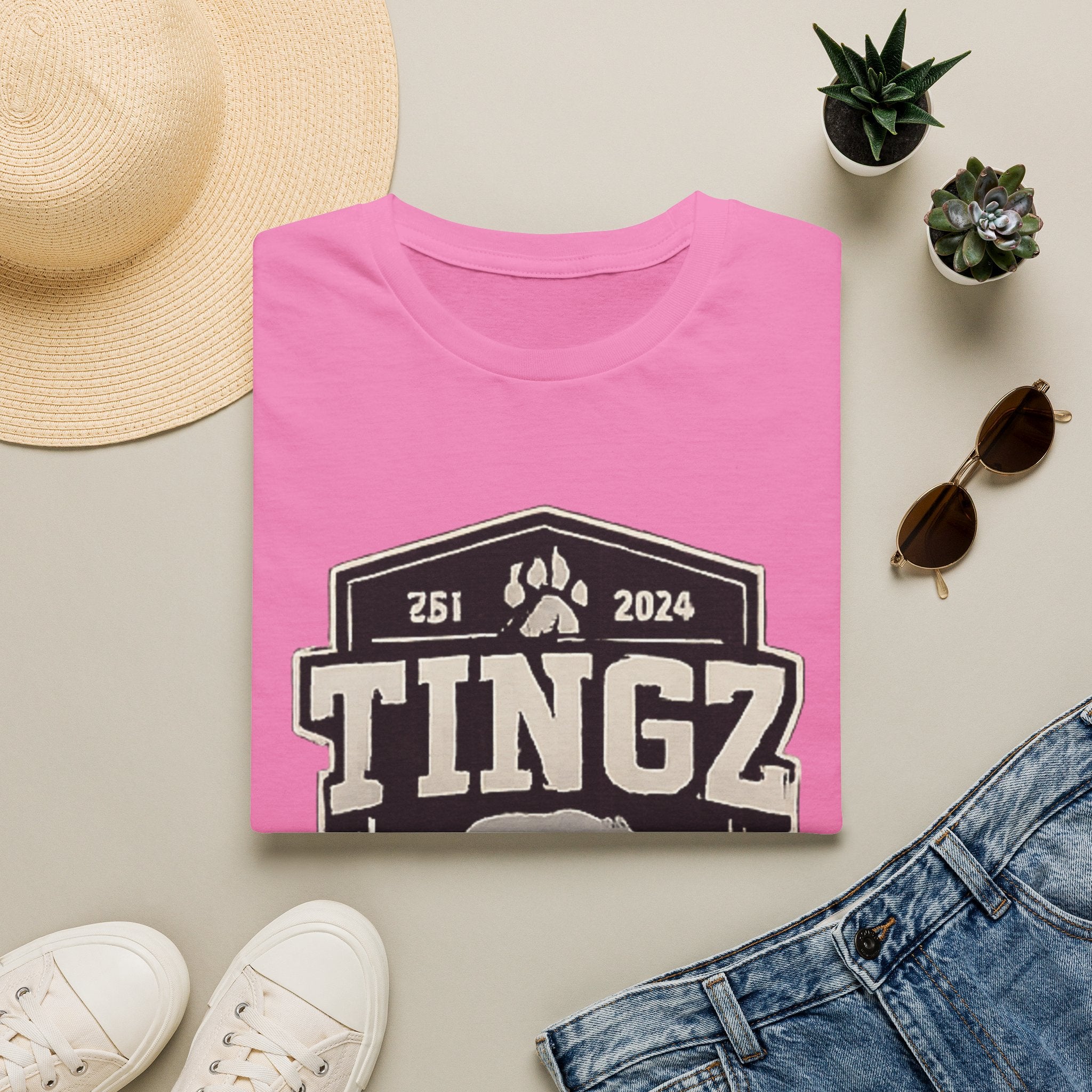 Bear Tingz Logo T‑Shirt — Retro Paw Emblem Tee