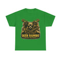 Deer Rambo Tee — 'Stay Wild, Stay Focused' Hunting Graphic T-Shirt