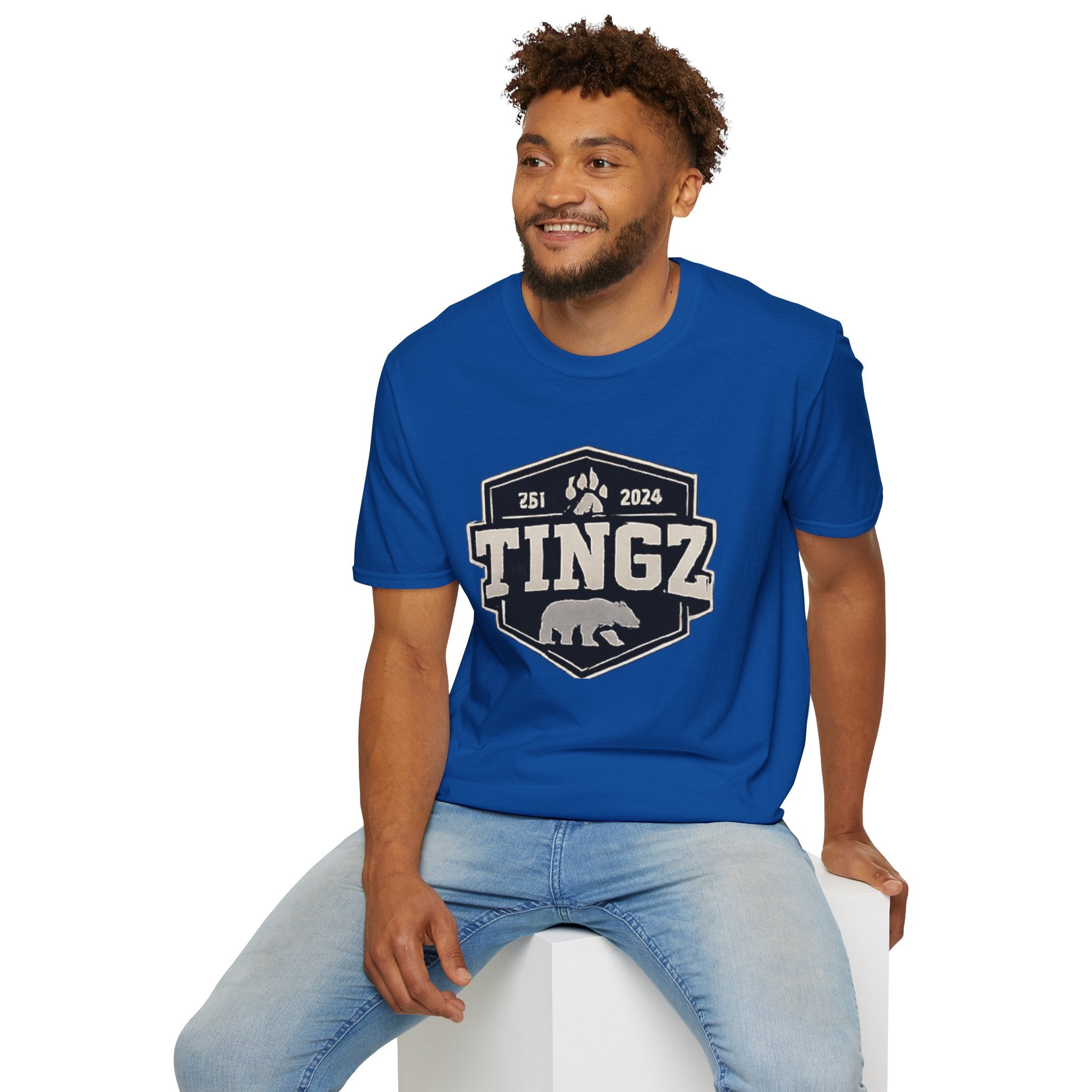 Bear Tingz Logo T‑Shirt — Retro Paw Emblem Tee