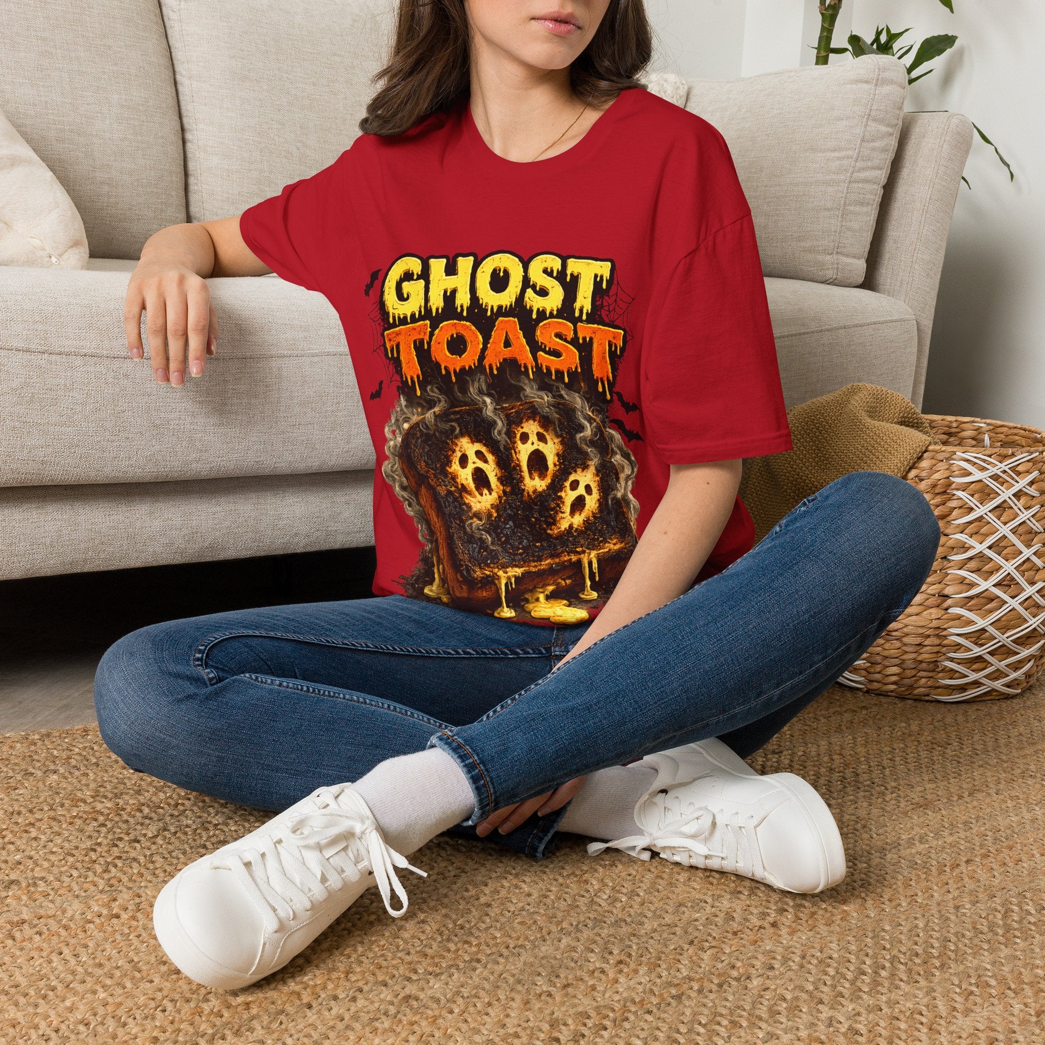 Ghost Toast Halloween T-Shirt — Spooky Haunted Breakfast Graphic Tee