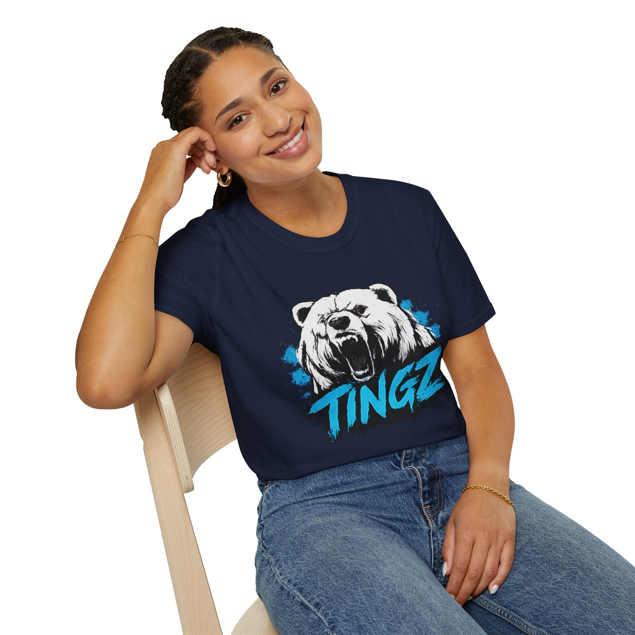 Roaring Bear TINGZ T-Shirt — Graphic Tee for Streetwear & Casual