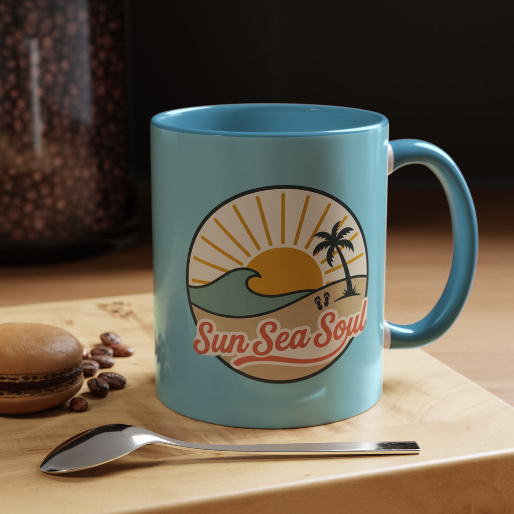 Sun Sea Soul Accent Coffee Mug – Beach Sunset 11/15oz