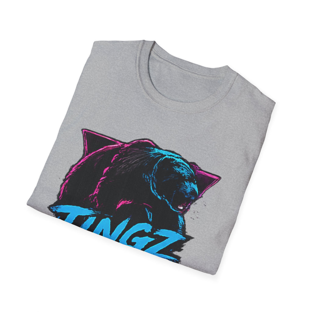Bear TINGZ Graphic T-Shirt —  Retro Neon Crew Tee