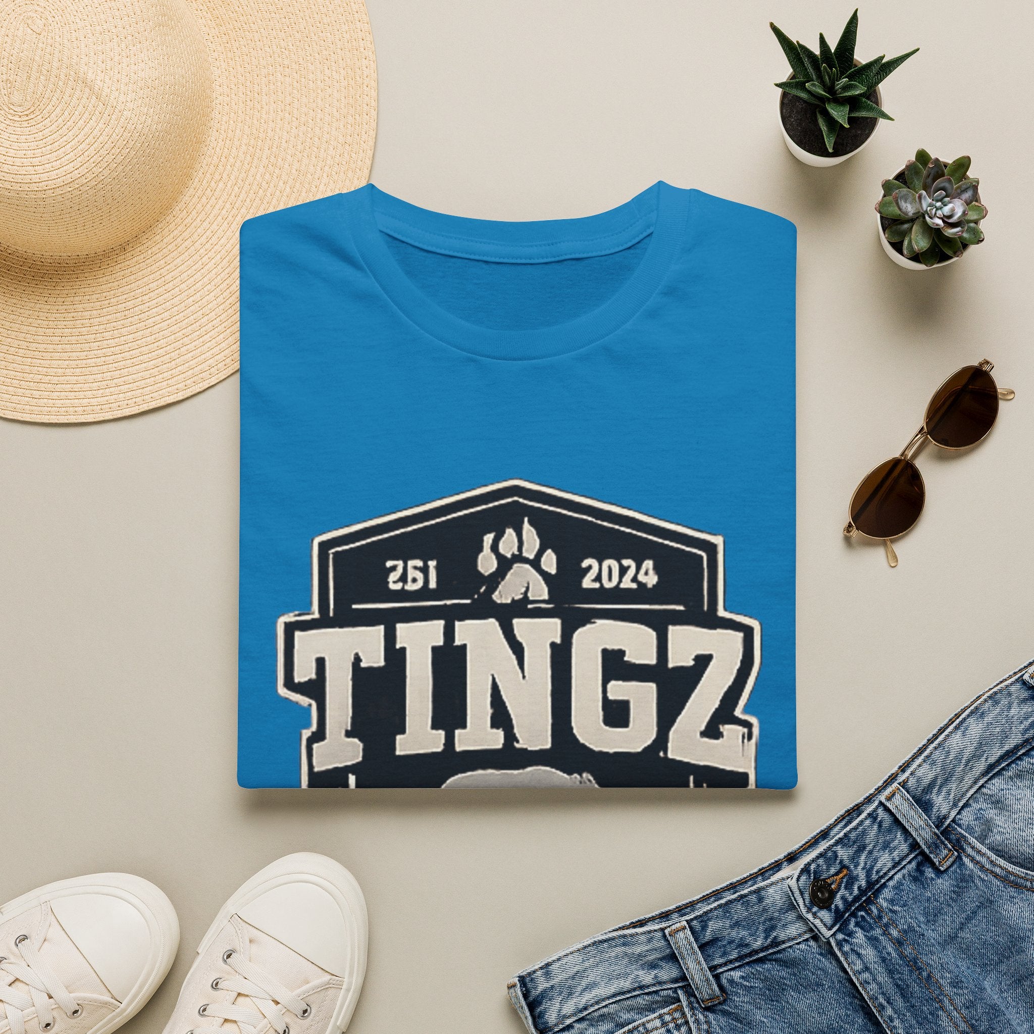 Bear Tingz Logo T‑Shirt — Retro Paw Emblem Tee