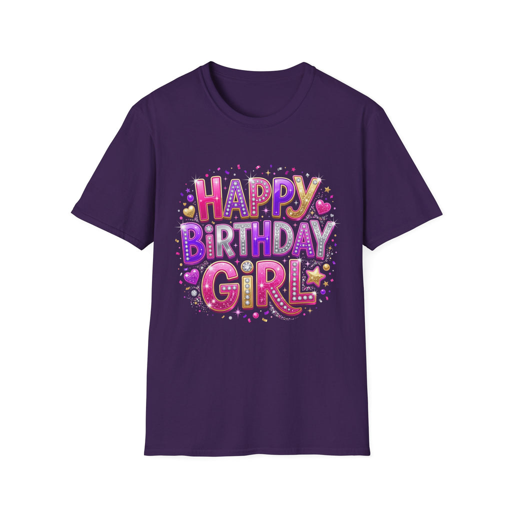 Happy Birthday Girl T-Shirt — Colorful Confetti Party Tee