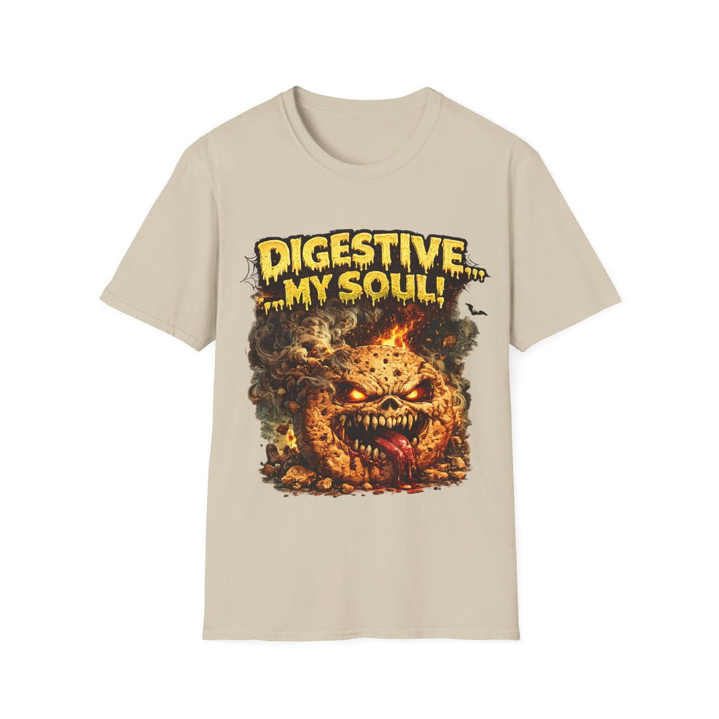 Digestive My Soul Graphic T‑Shirt — Horror Monster Skull Design