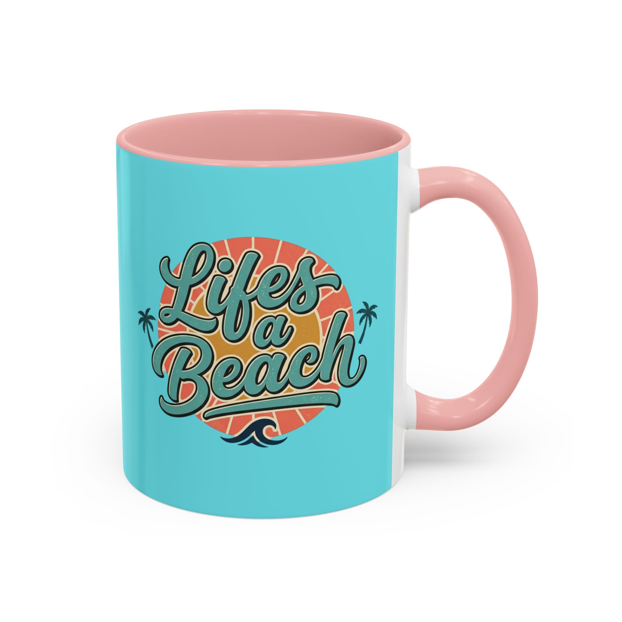 Life's a Beach Coffee Mug — Retro Beach Vibes 11/15oz Accent Mug