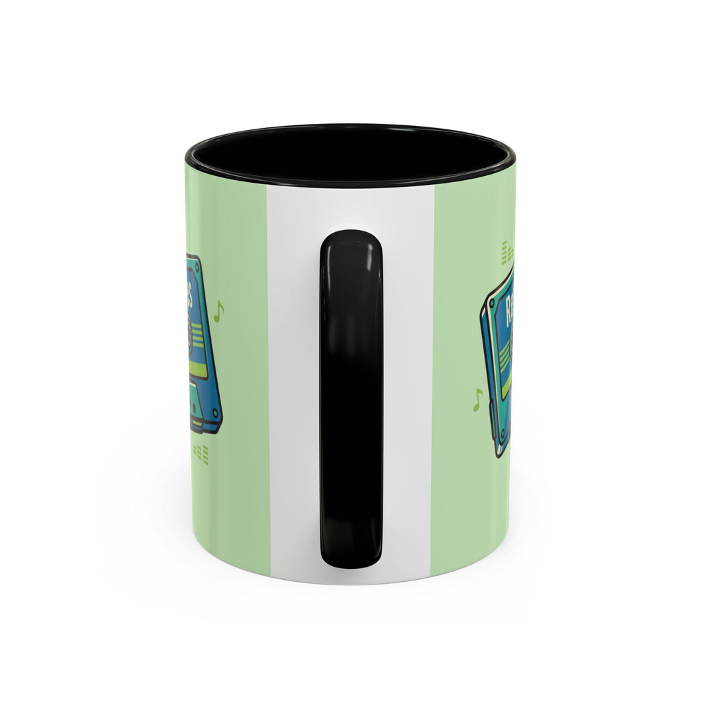 Retro Tunes Accent Coffee Mug — Cassette Tape Music Lovers Gift (11/15oz)