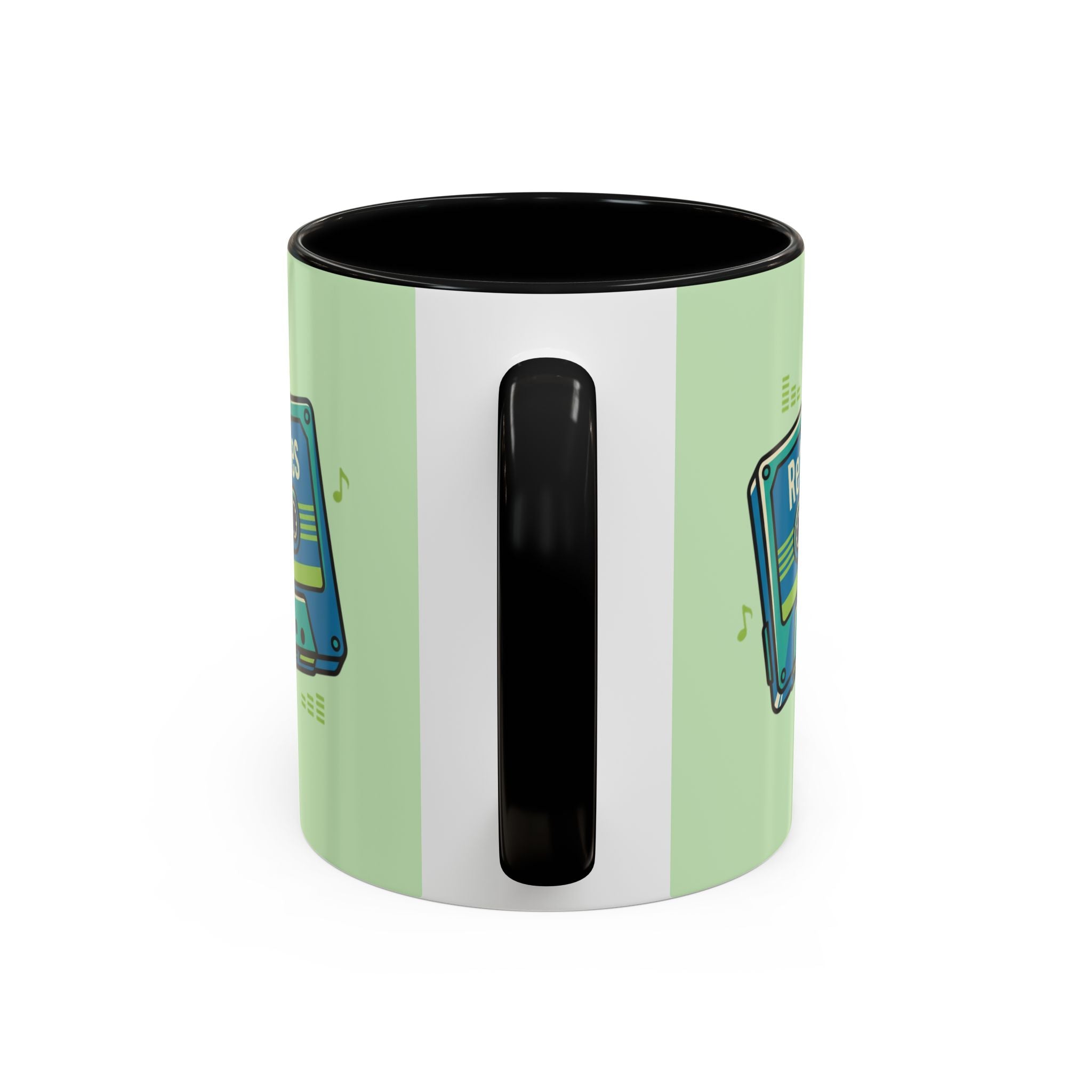 Retro Tunes Accent Coffee Mug — Cassette Tape Music Lovers Gift (11/15oz)