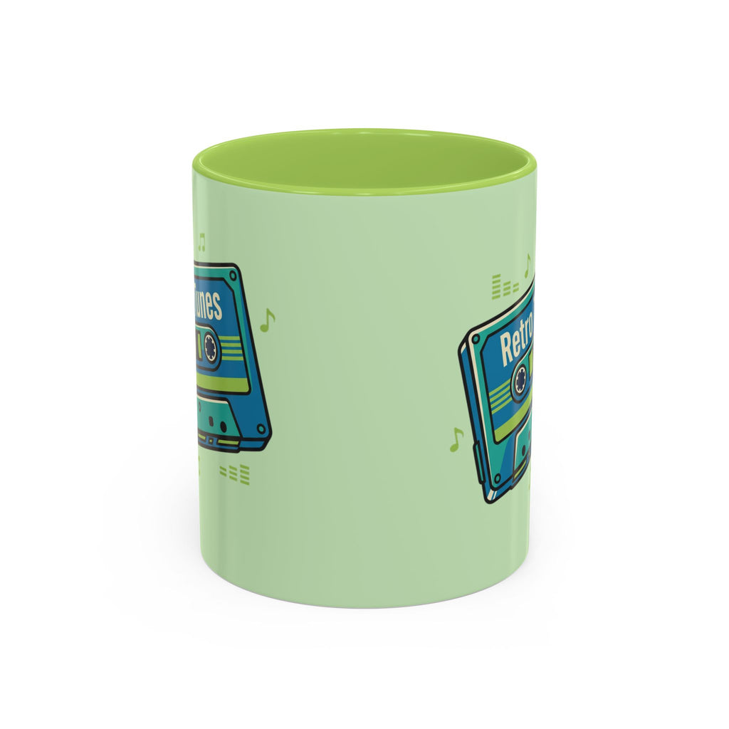 Retro Tunes Accent Coffee Mug — Cassette Tape Music Lovers Gift (11/15oz)