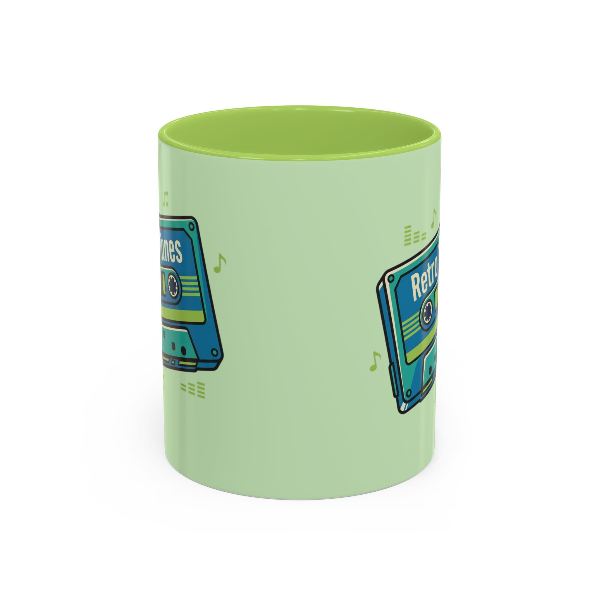 Retro Tunes Accent Coffee Mug — Cassette Tape Music Lovers Gift (11/15oz)