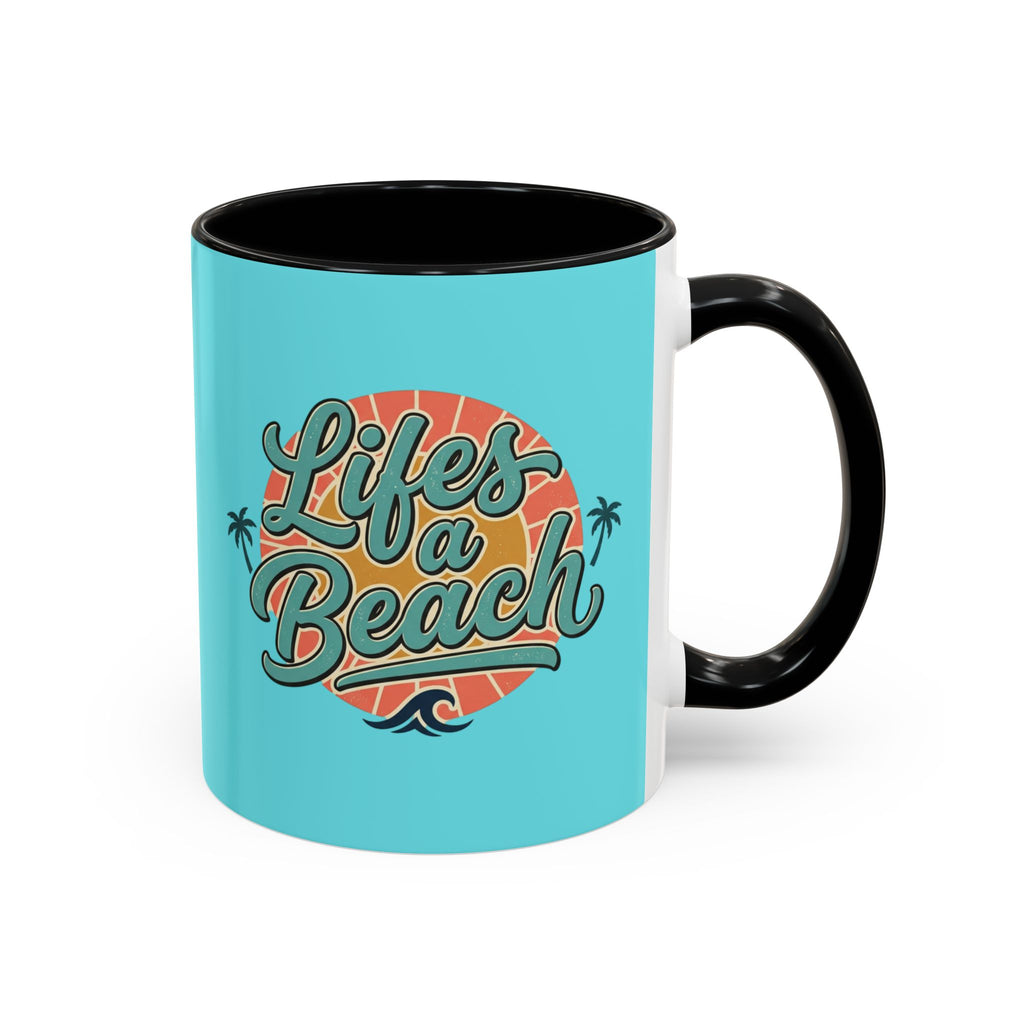 Life's a Beach Coffee Mug — Retro Beach Vibes 11/15oz Accent Mug