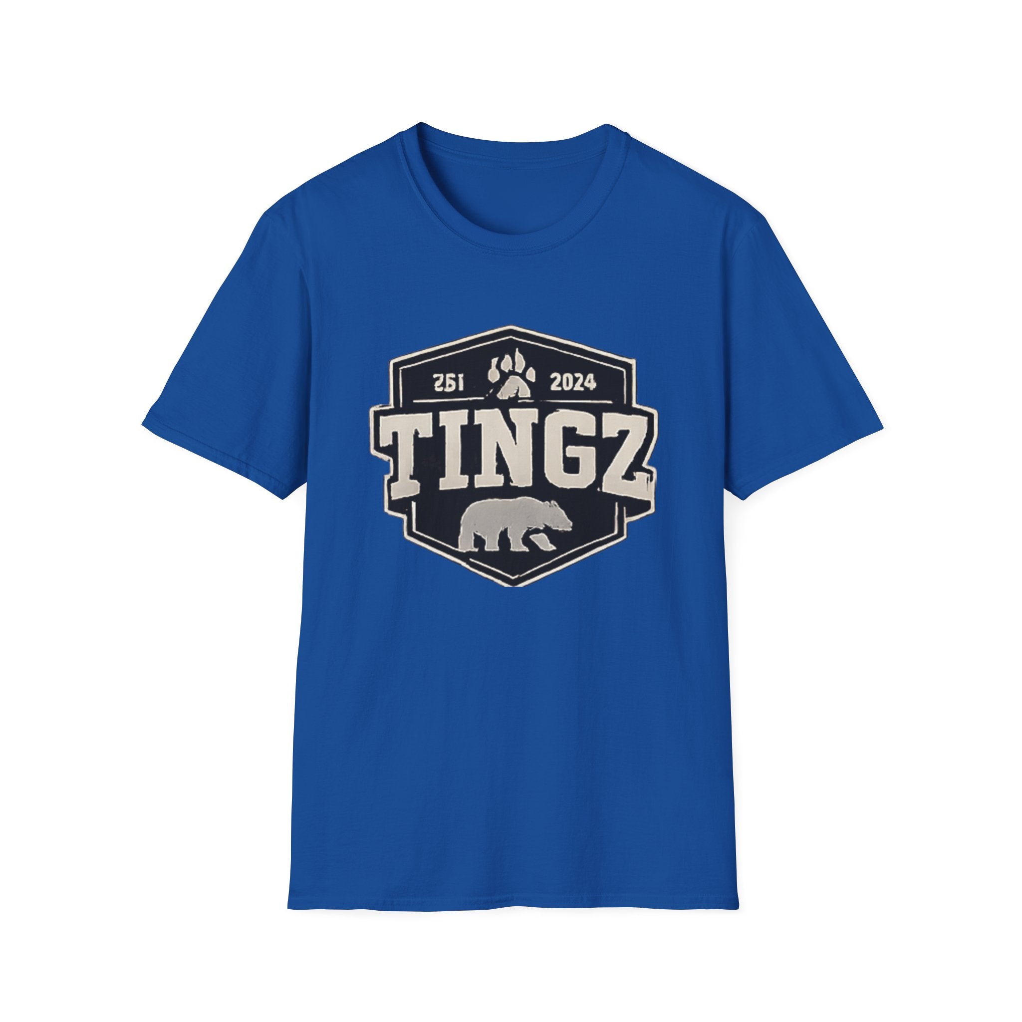 Bear Tingz Logo T‑Shirt — Retro Paw Emblem Tee