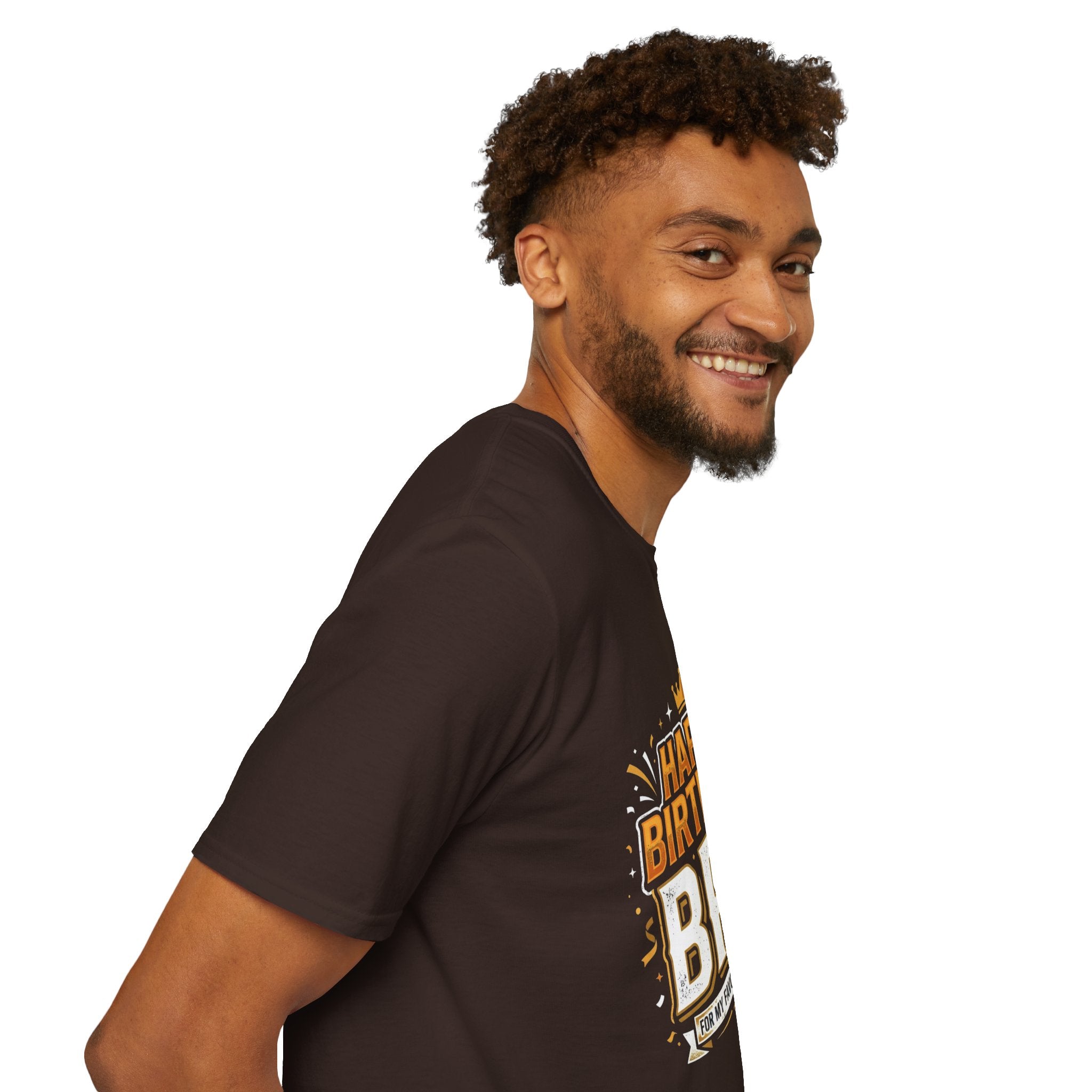 Happy Birthday Bro T-Shirt — Bold Crowned Birthday Tee for Brother