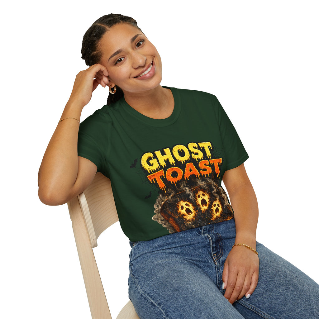 Ghost Toast Halloween T-Shirt — Spooky Haunted Breakfast Graphic Tee