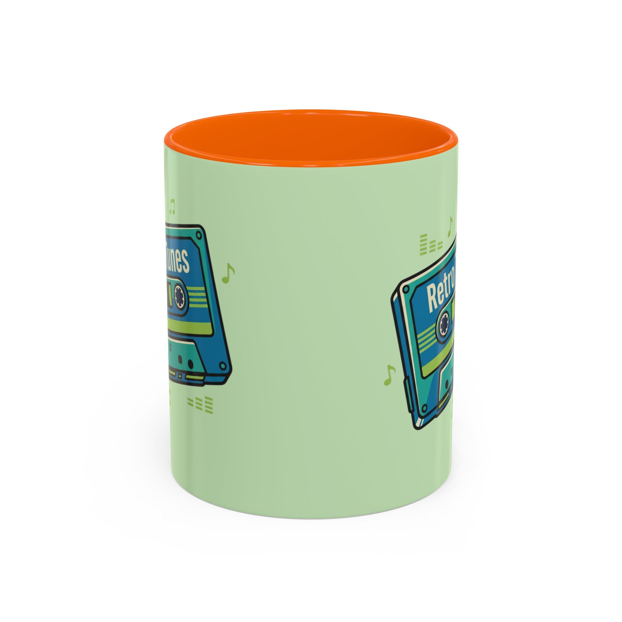 Retro Tunes Accent Coffee Mug — Cassette Tape Music Lovers Gift (11/15oz)