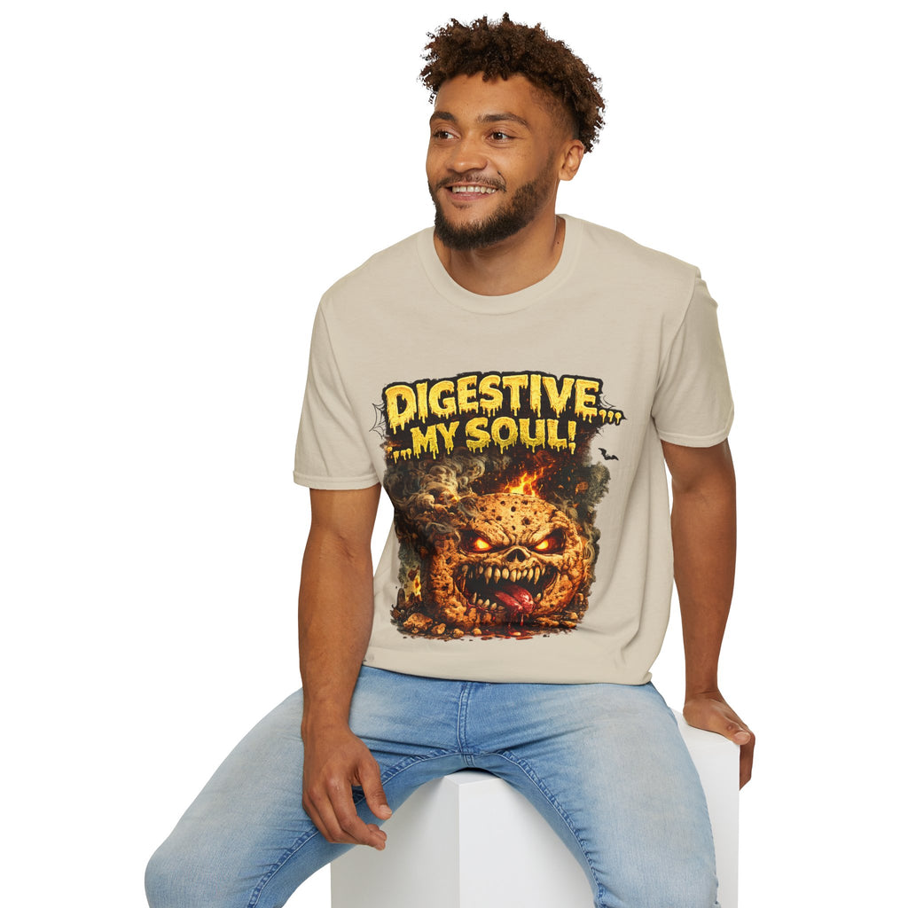 Digestive My Soul Graphic T‑Shirt — Horror Monster Skull Design