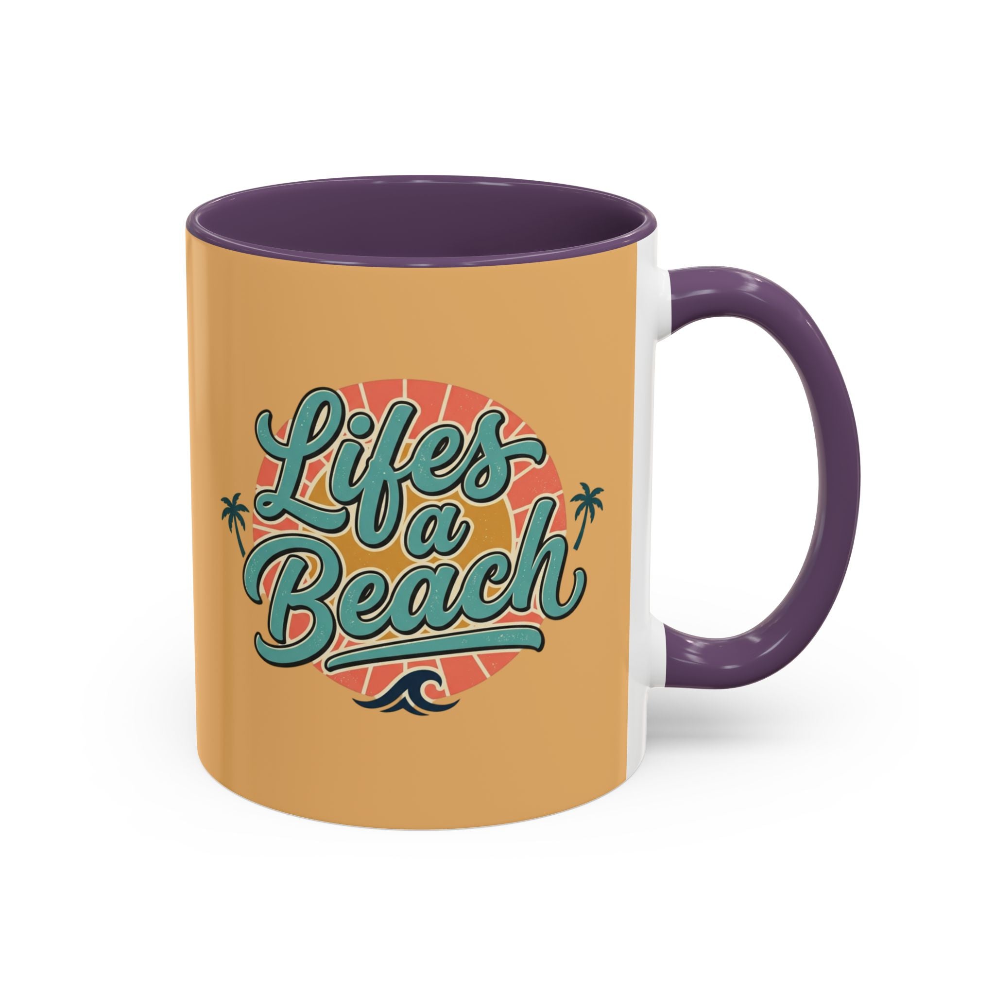 Life's a Beach Coffee Mug — Retro Beach Vibes 11/15oz Accent Mug