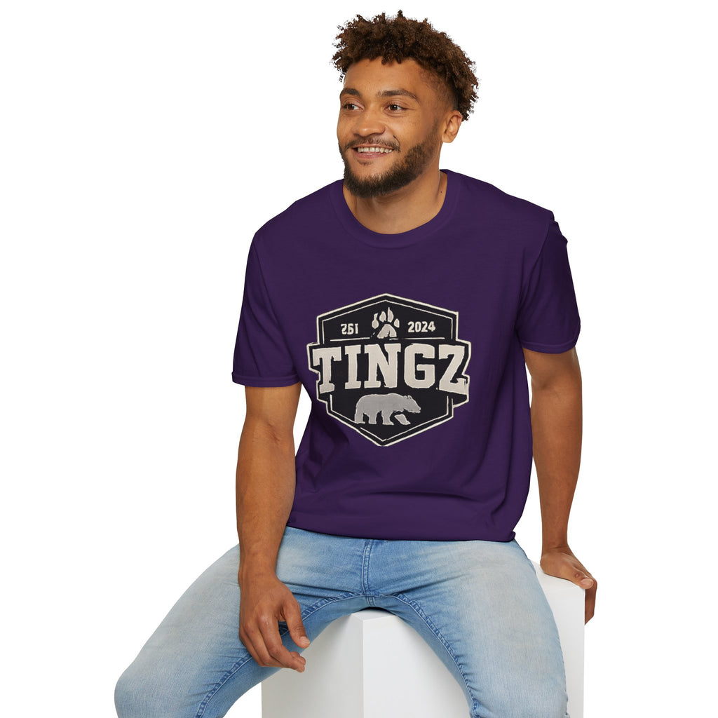 Bear Tingz Logo T‑Shirt — Retro Paw Emblem Tee