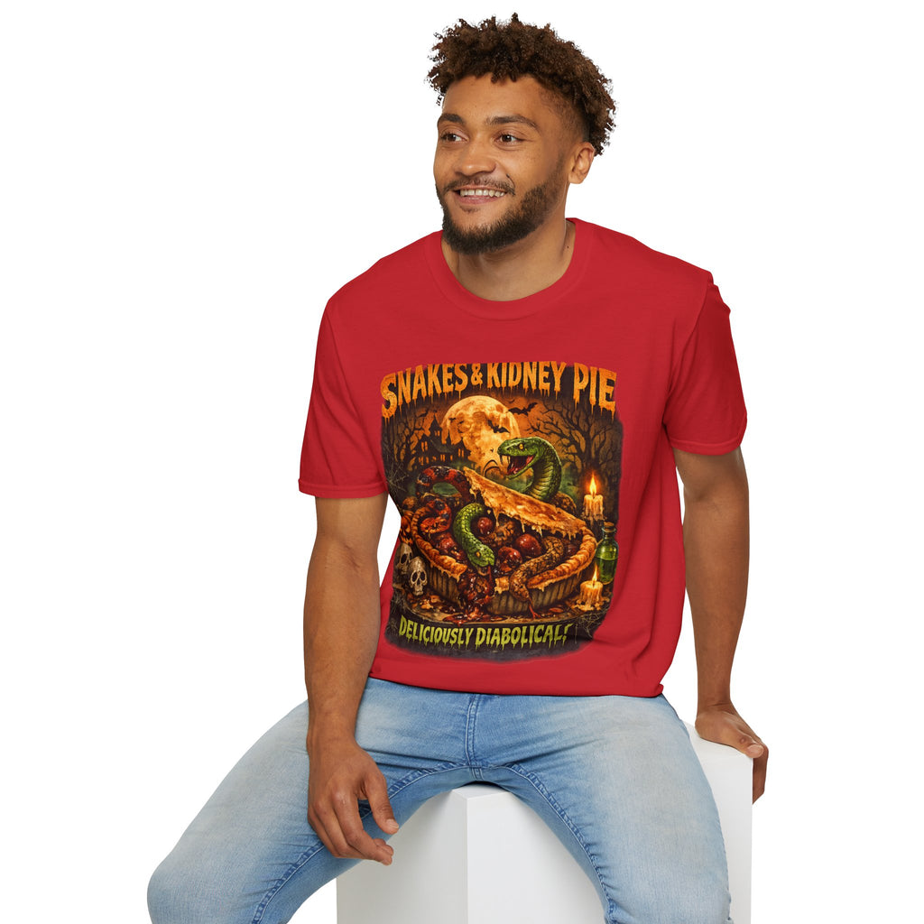 Snakes & Kidney Pie Tee — Spooky Retro Halloween Graphic T-Shirt