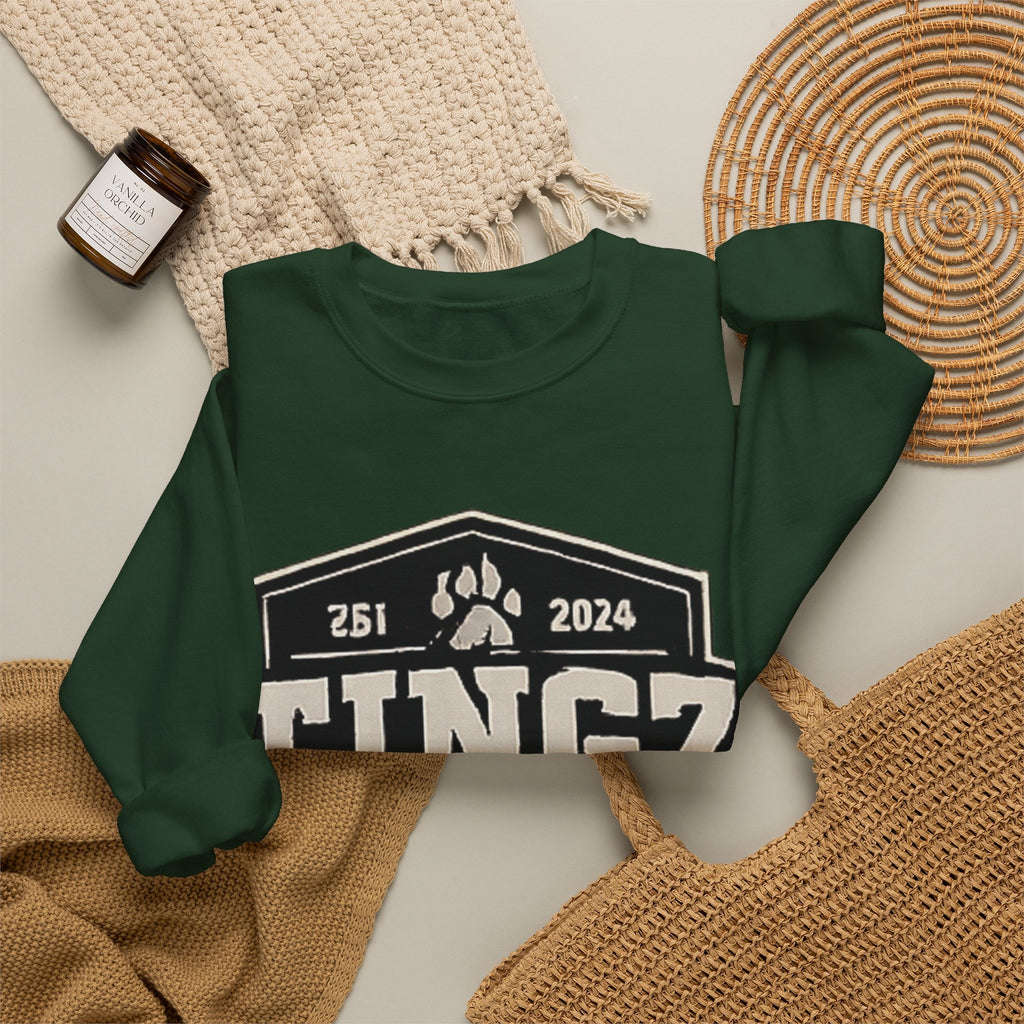 BEAR TINGZ  Badge Unisex Crewneck Sweatshirt | Vintage Wildlife Graphic Sweatshirt | Classic Streetwear Pullover