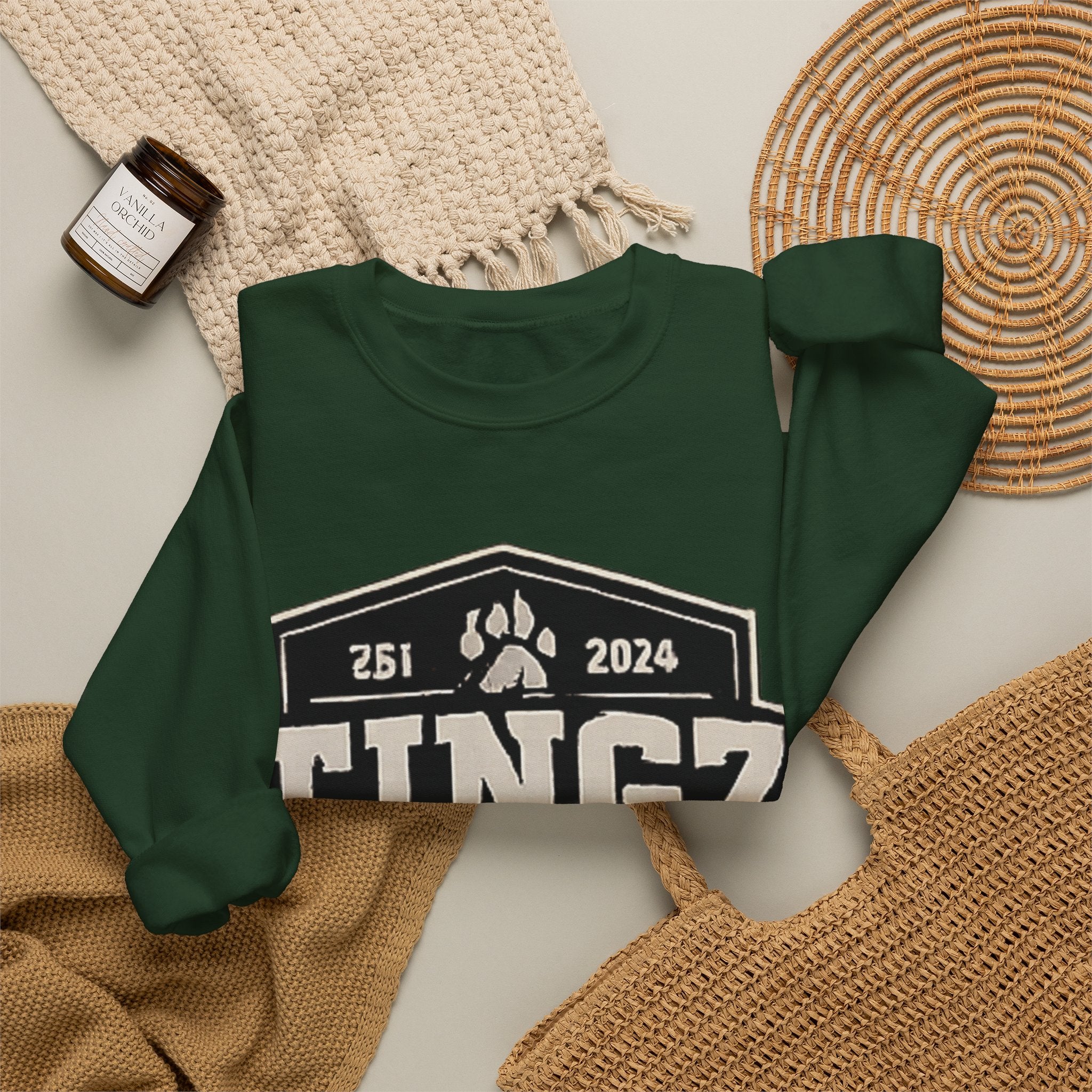 BEAR TINGZ  Badge Unisex Crewneck Sweatshirt | Vintage Wildlife Graphic Sweatshirt | Classic Streetwear Pullover