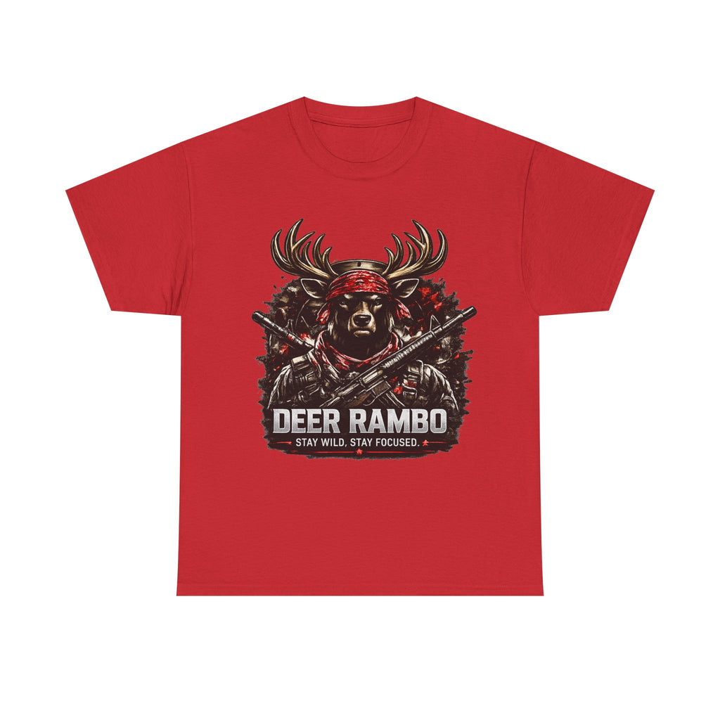 Deer Rambo Graphic Tee — Hunting Deer Rambo T-Shirt