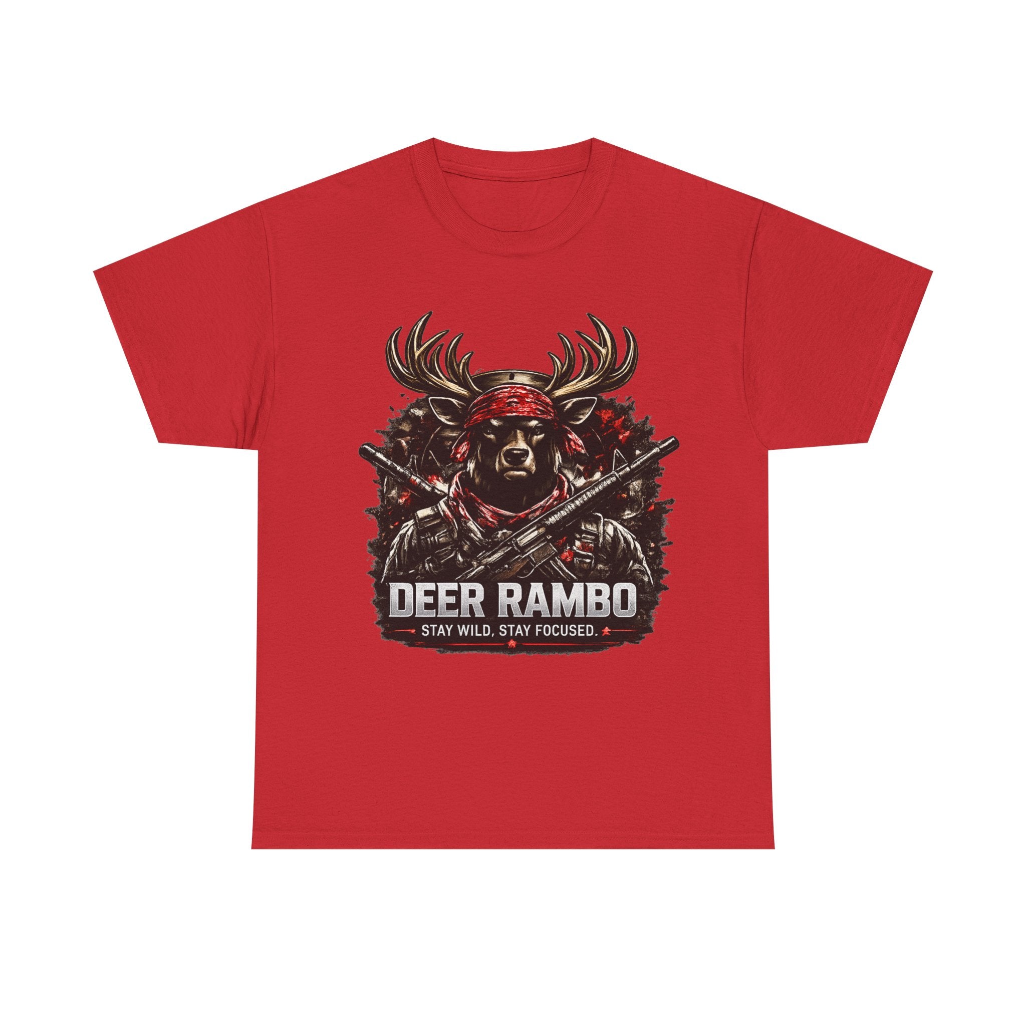 Deer Rambo Graphic Tee — Hunting Deer Rambo T-Shirt