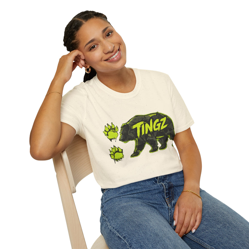 Bear TINGZ Paw Graphic T-Shirt —  Neon Logo