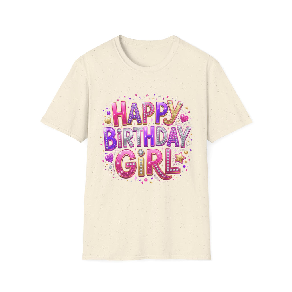 Happy Birthday Girl T-Shirt — Colorful Confetti Party Tee