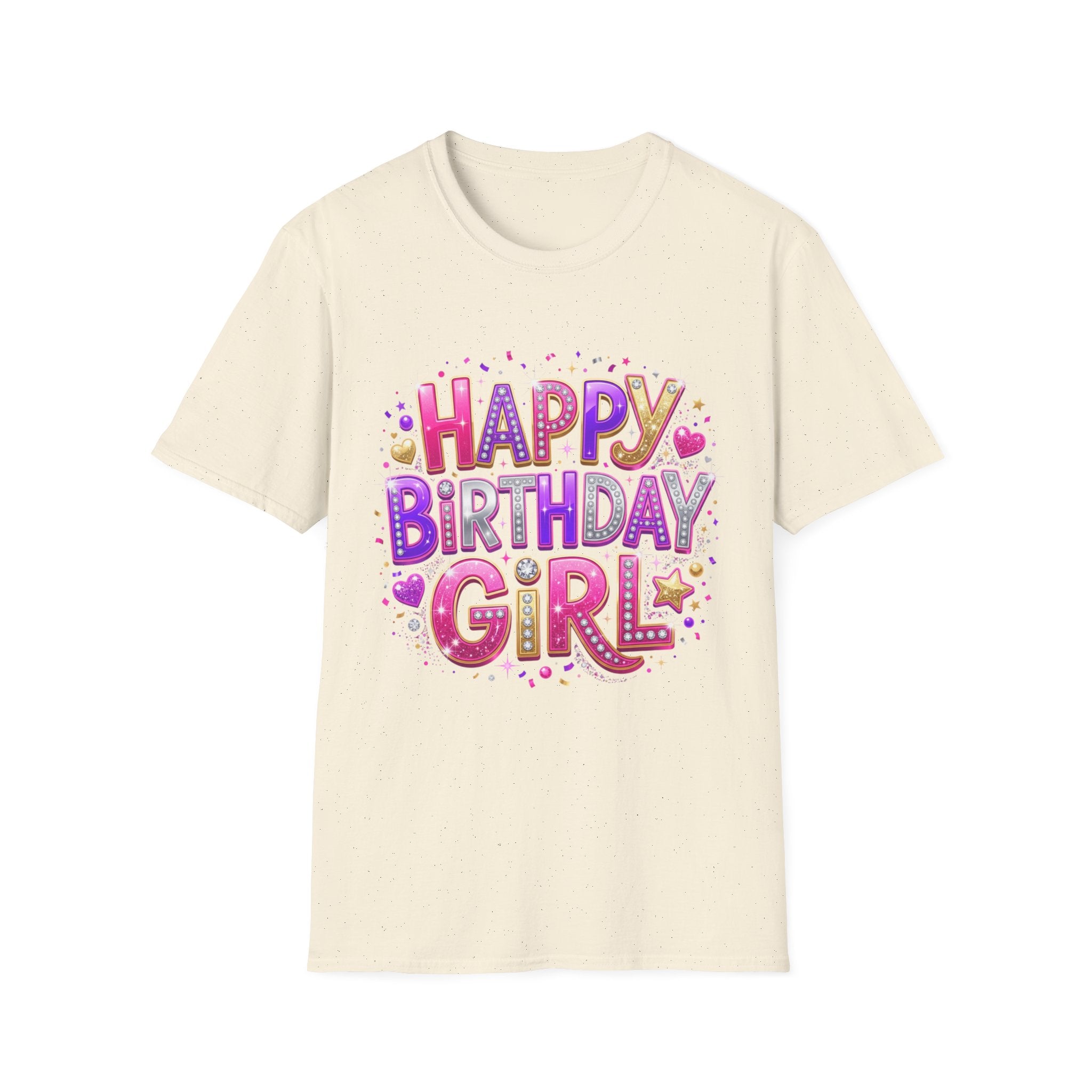 Happy Birthday Girl T-Shirt — Colorful Confetti Party Tee